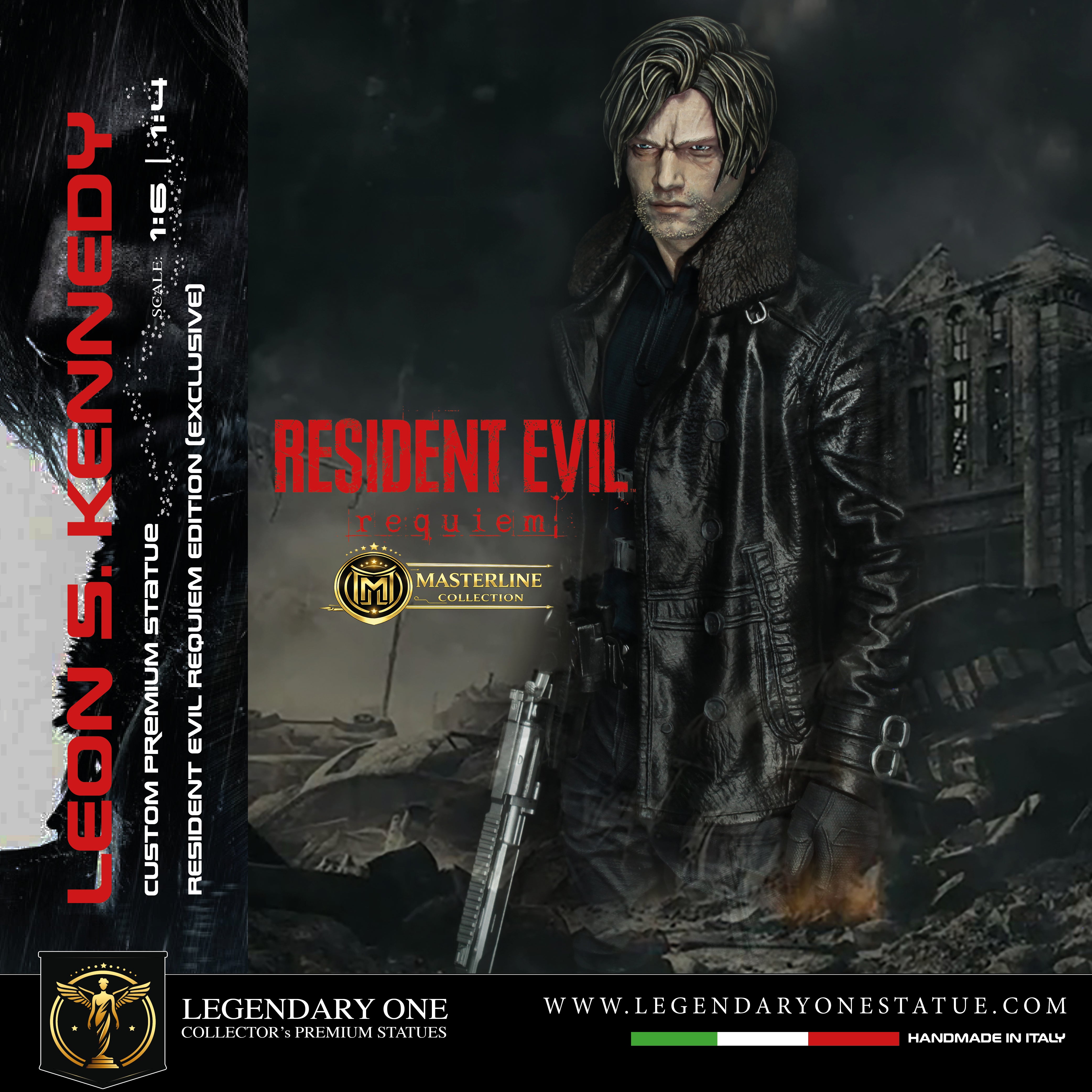 Leon S. Kennedy Statua da Collezione Esclusiva - Resident Evil Requiem Edition - Real Game Color - scala 1:6 / 1:4