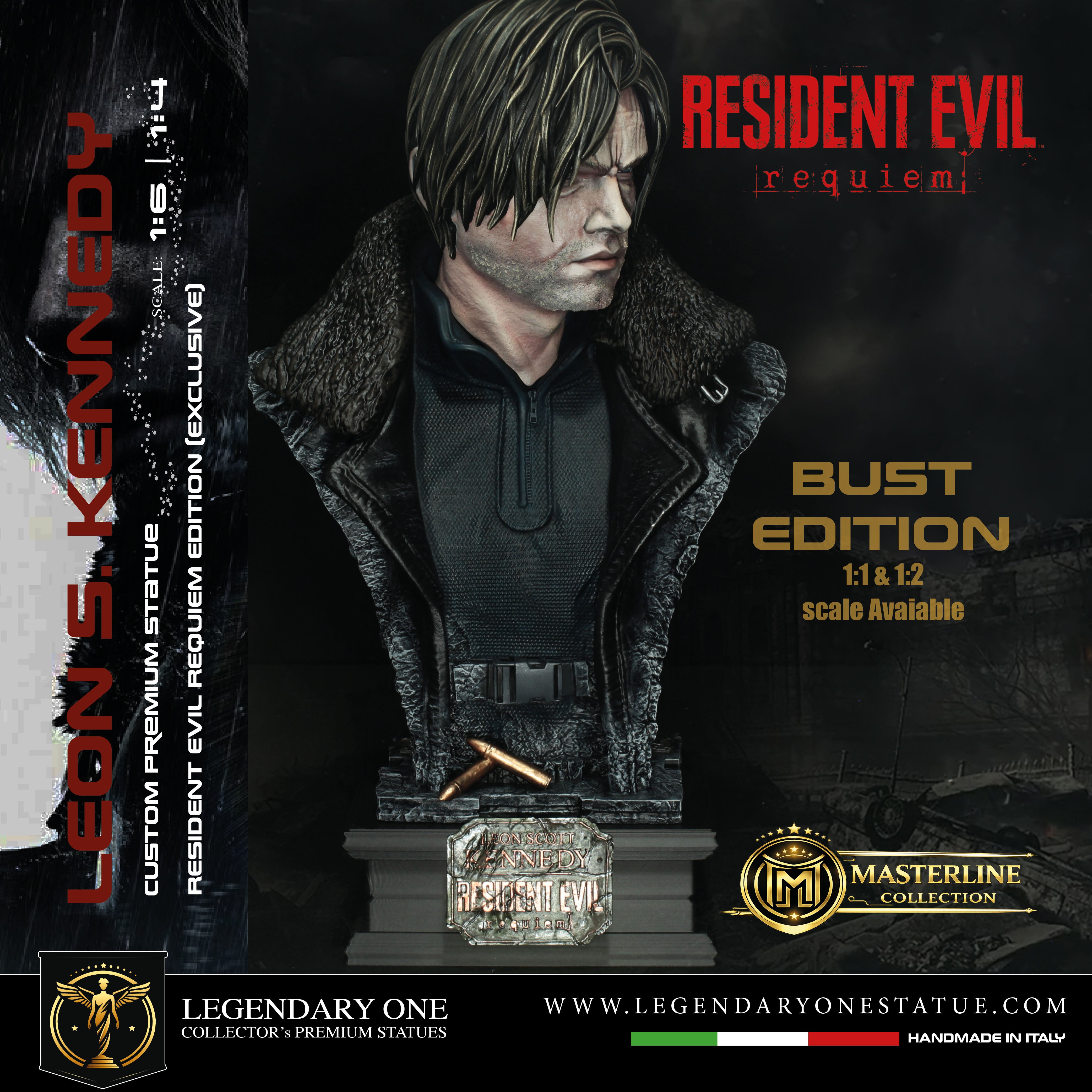 Leon S. Kennedy Busto da Collezione Esclusiva - Resident Evil Requiem Edition - Real Game Color - scala 1:2 | 1:1 real life size