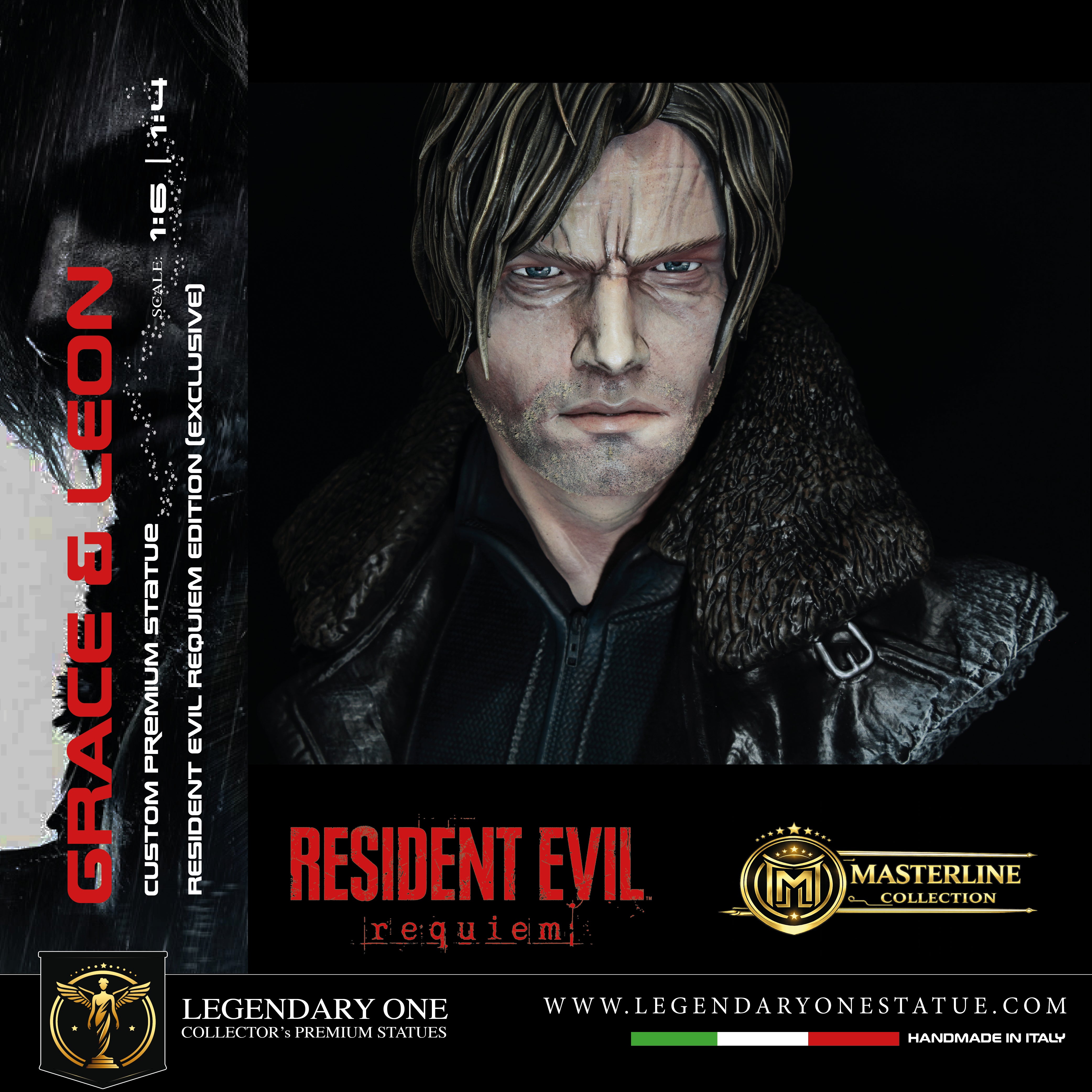 Leon S. Kennedy Busto da Collezione Esclusiva - Resident Evil Requiem Edition - Real Game Color - scala 1:2 | 1:1 real life size