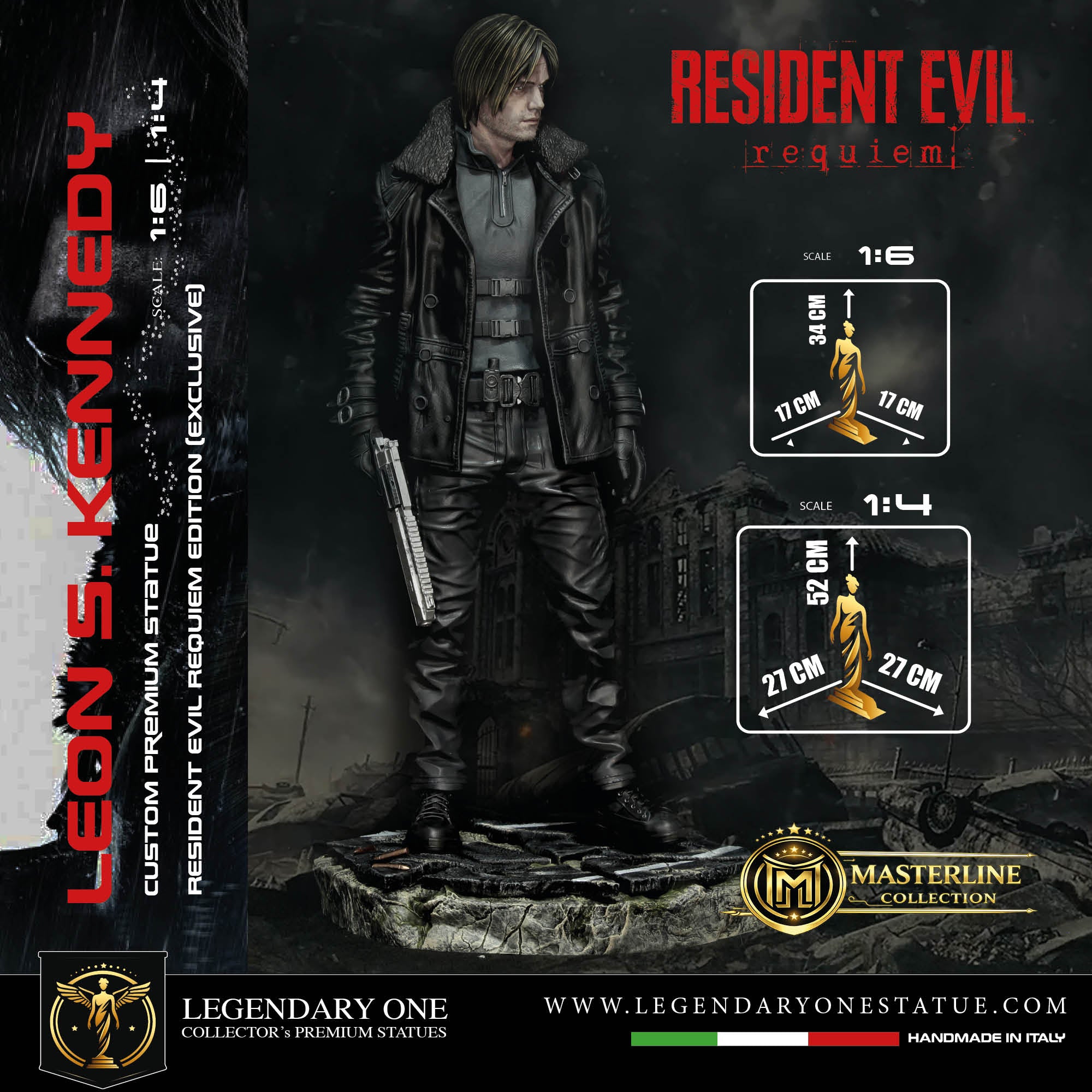 Leon S. Kennedy Statua da Collezione - Resident Evil Requiem Edition - Real Game Color - scala 1:6 / 1:4