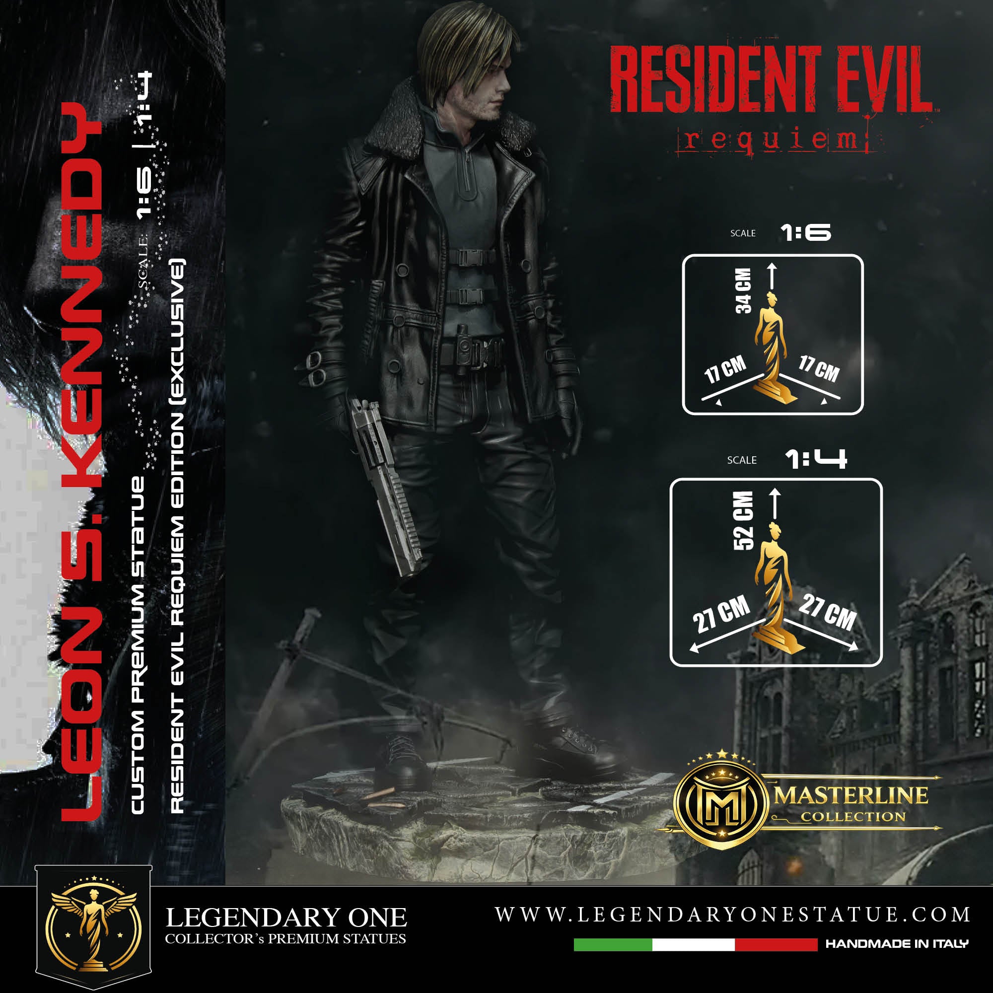 Leon S. Kennedy Statua da Collezione - Resident Evil Requiem Edition - Real Game Color - scala 1:6 / 1:4