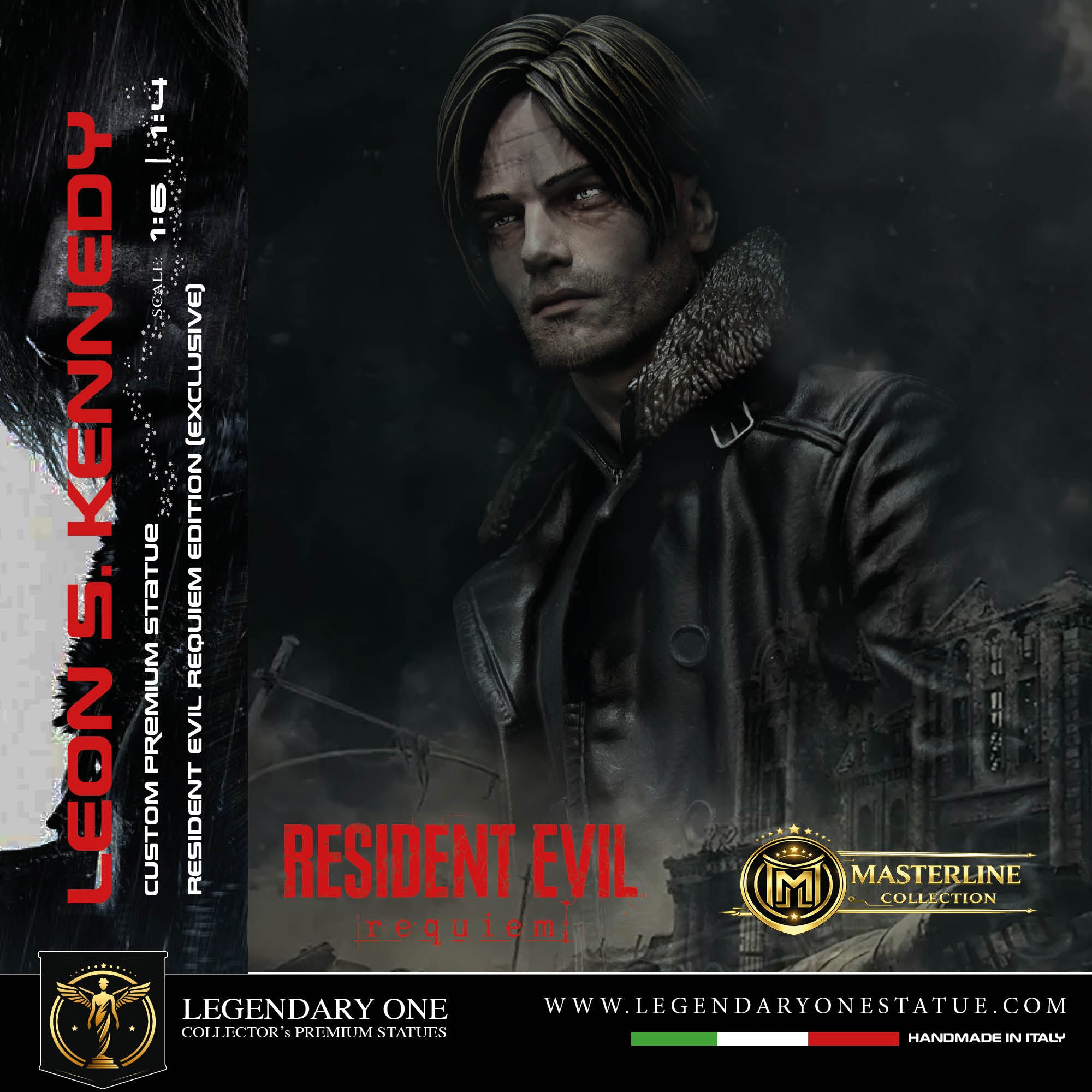 Leon S. Kennedy Statua da Collezione - Resident Evil Requiem Edition - Real Game Color - scala 1:6 / 1:4