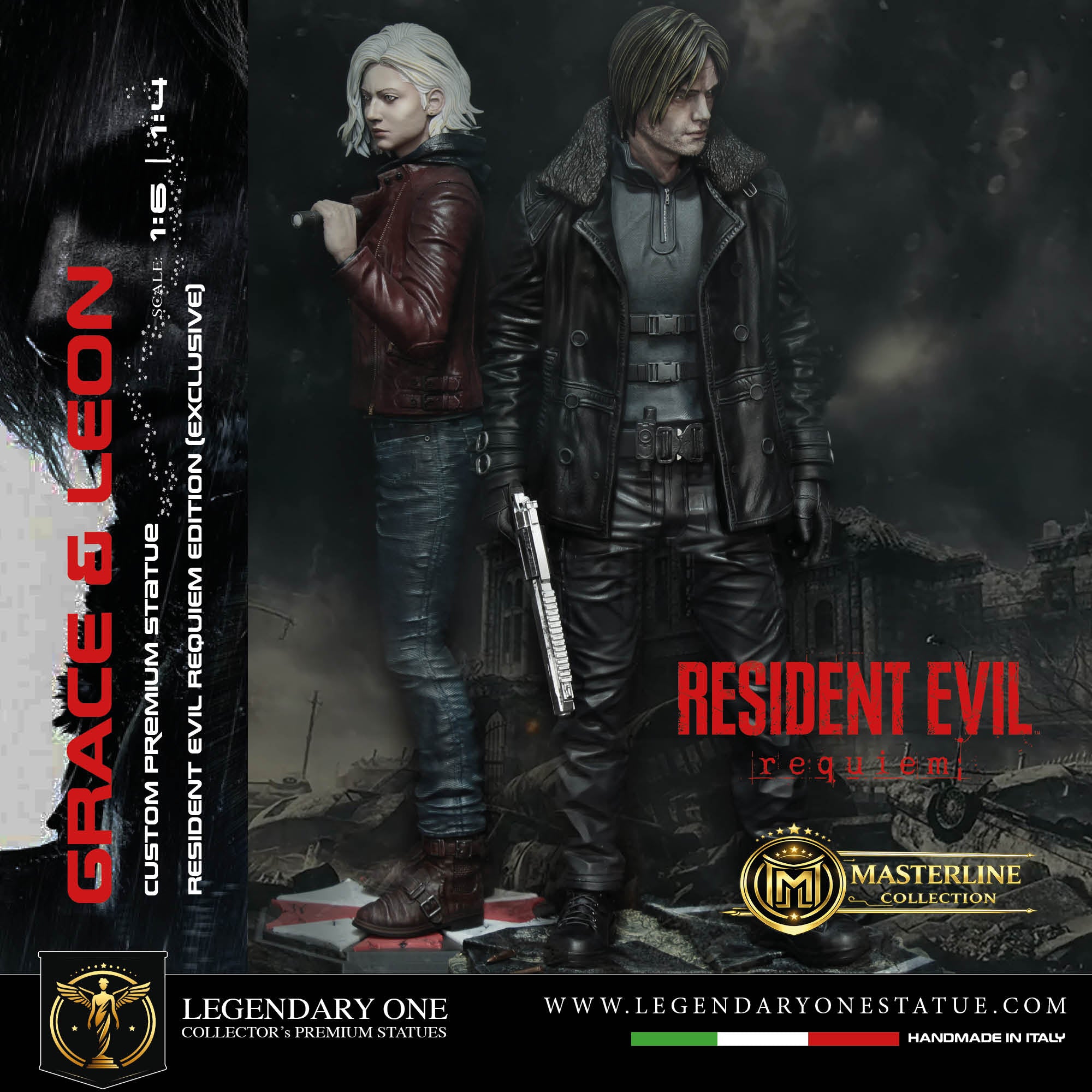 Leon S. Kennedy Statua da Collezione - Resident Evil Requiem Edition - Real Game Color - scala 1:6 / 1:4