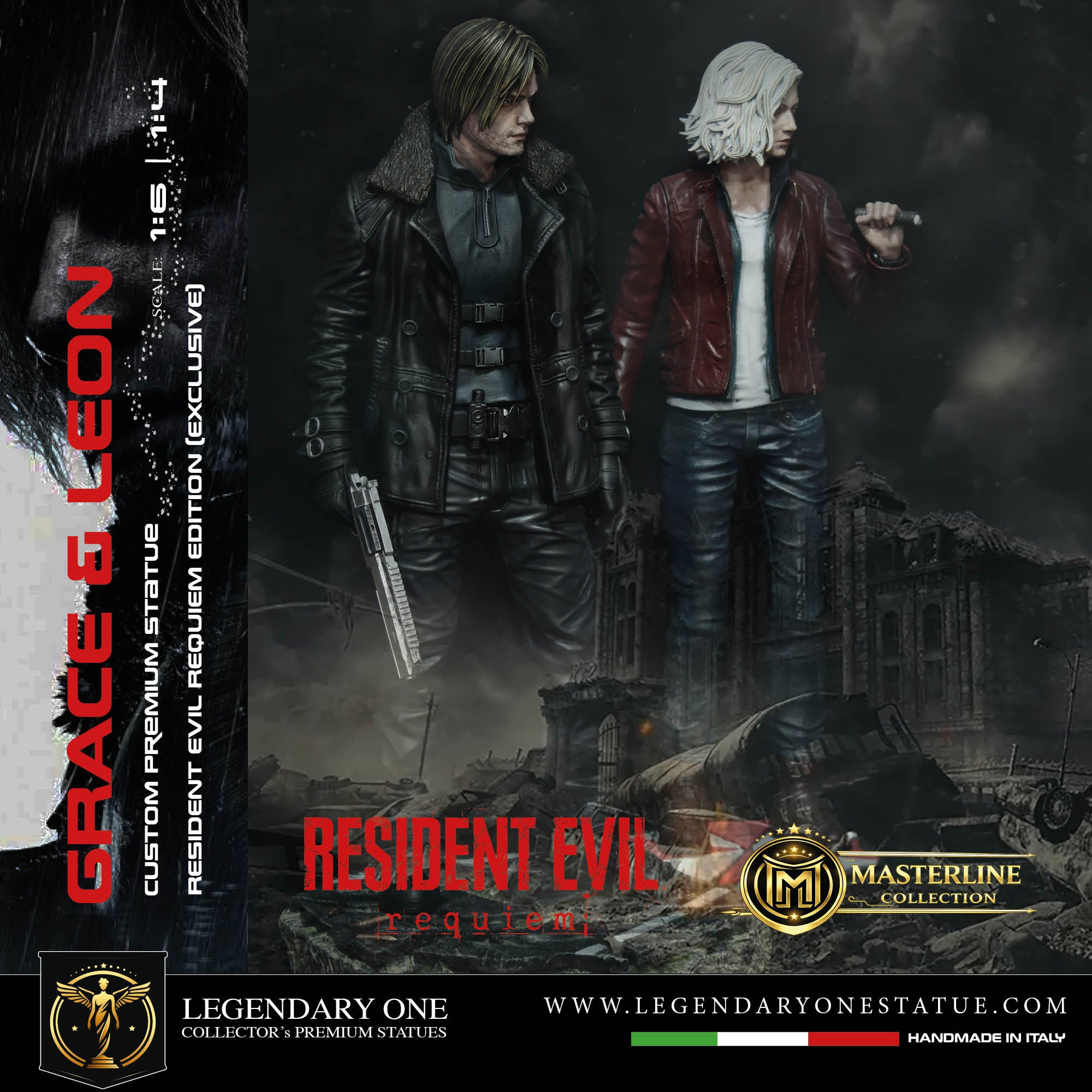 Leon S. Kennedy Statua da Collezione - Resident Evil Requiem Edition - Real Game Color - scala 1:6 / 1:4