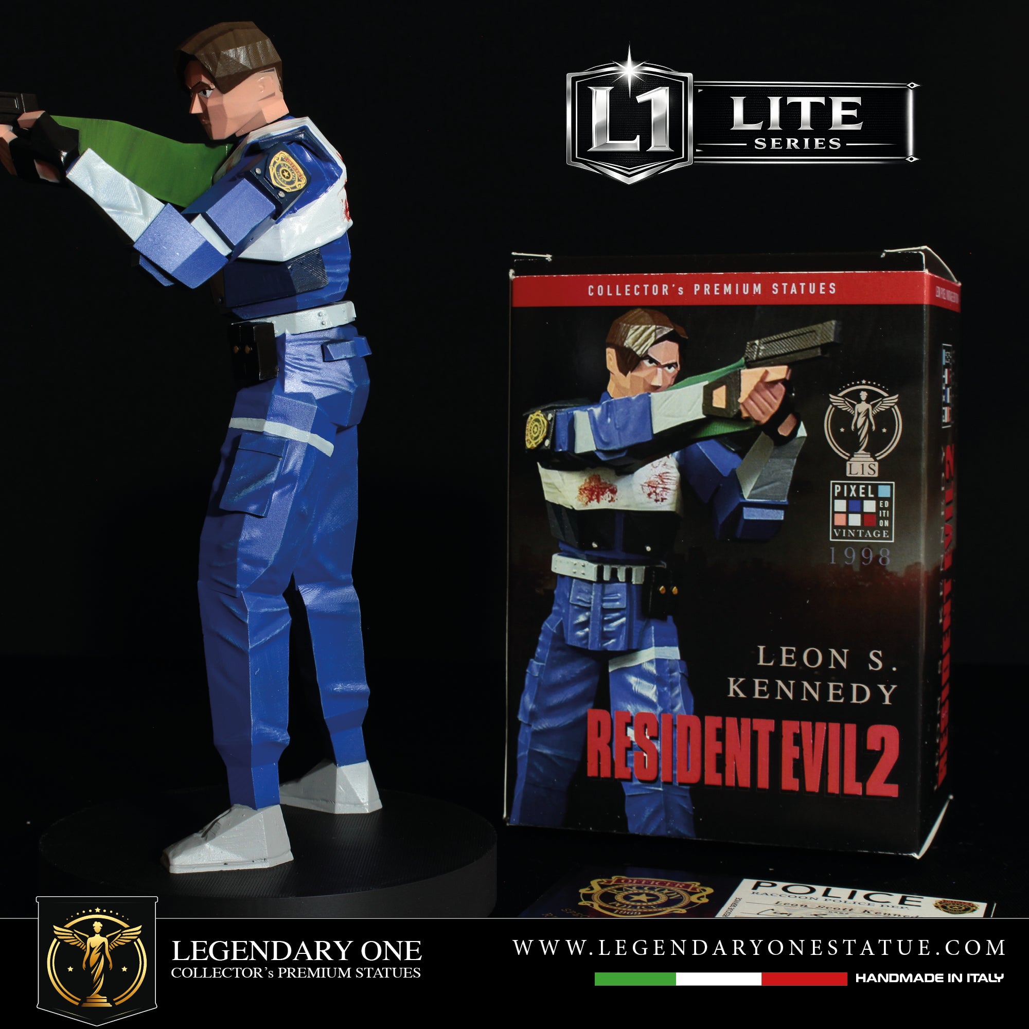 Leon S. Kennedy Pixel Edition Figure - Resident Evil 2 Statua da Collezione Esclusiva