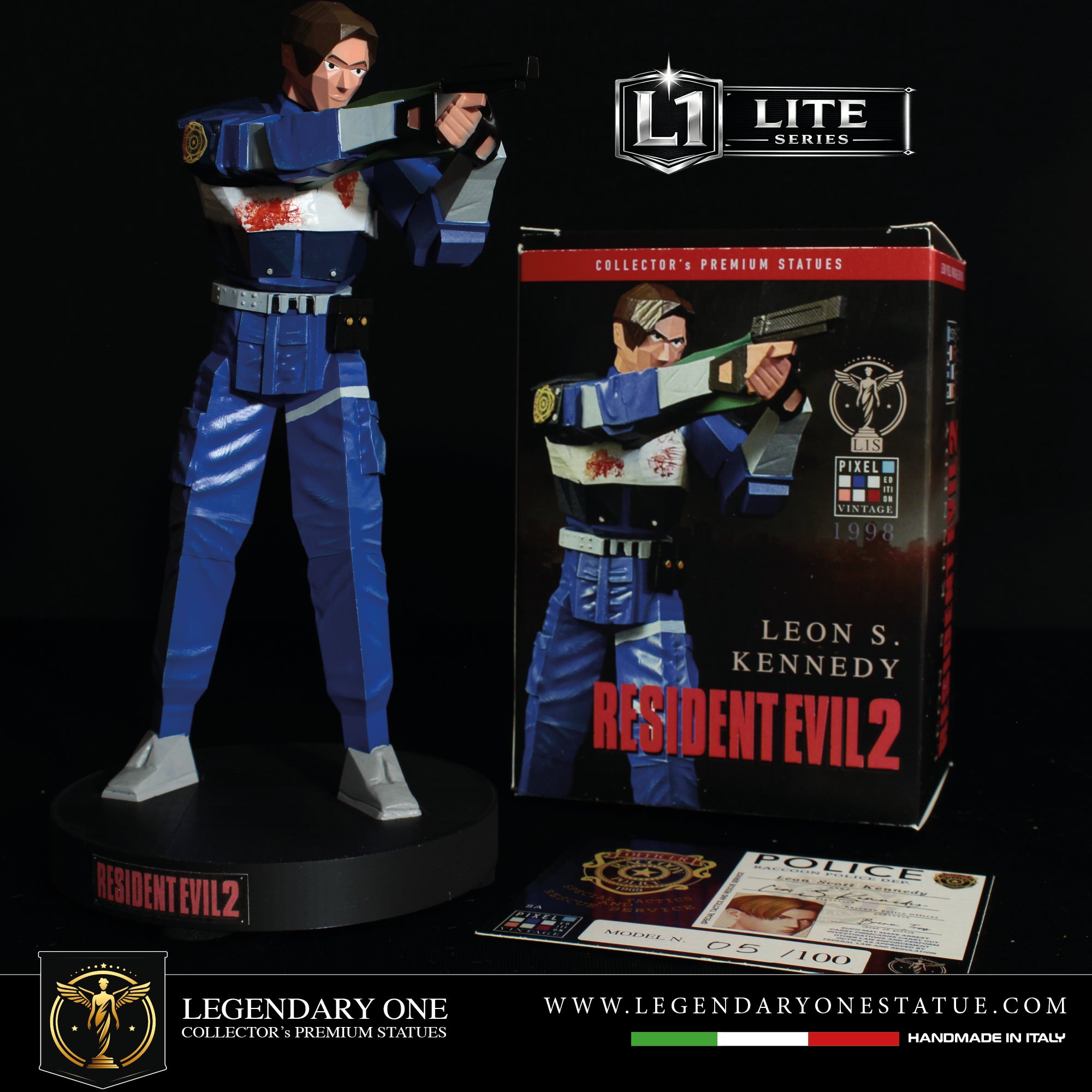 Leon S. Kennedy Pixel Edition Figure - Resident Evil 2 Statua da Collezione Esclusiva