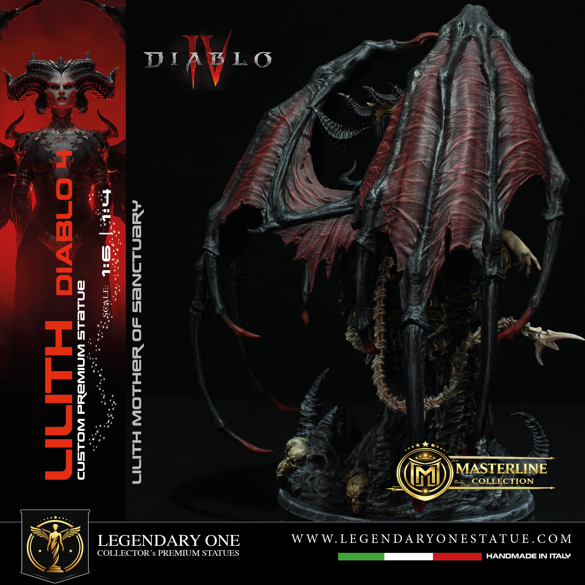 Lilith Statua da Collezione - Diablo IV Figure - Real Game Color - scala 1:6 / 1:4