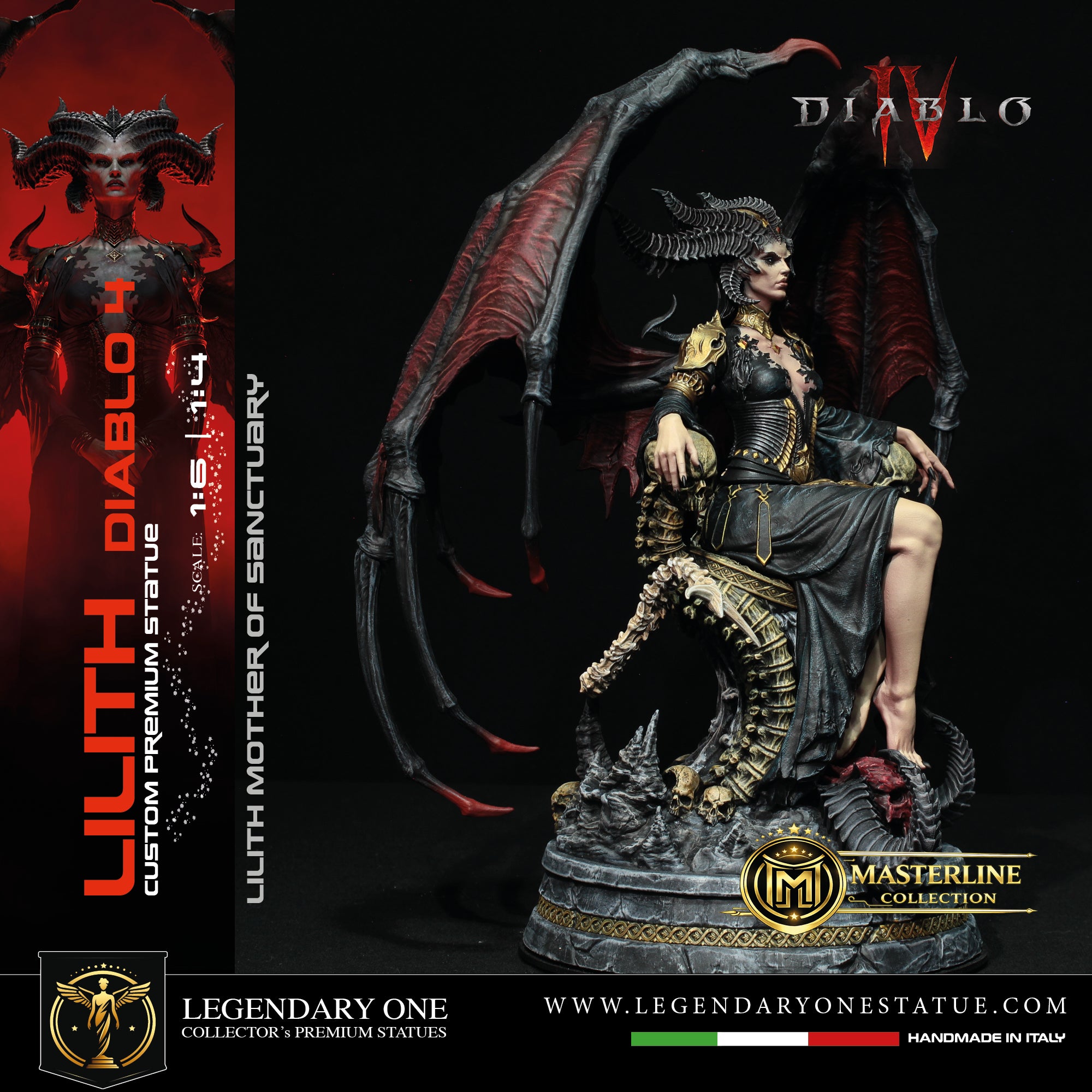 Lilith Statua da Collezione - Diablo IV Figure - Real Game Color - scala 1:6 / 1:4
