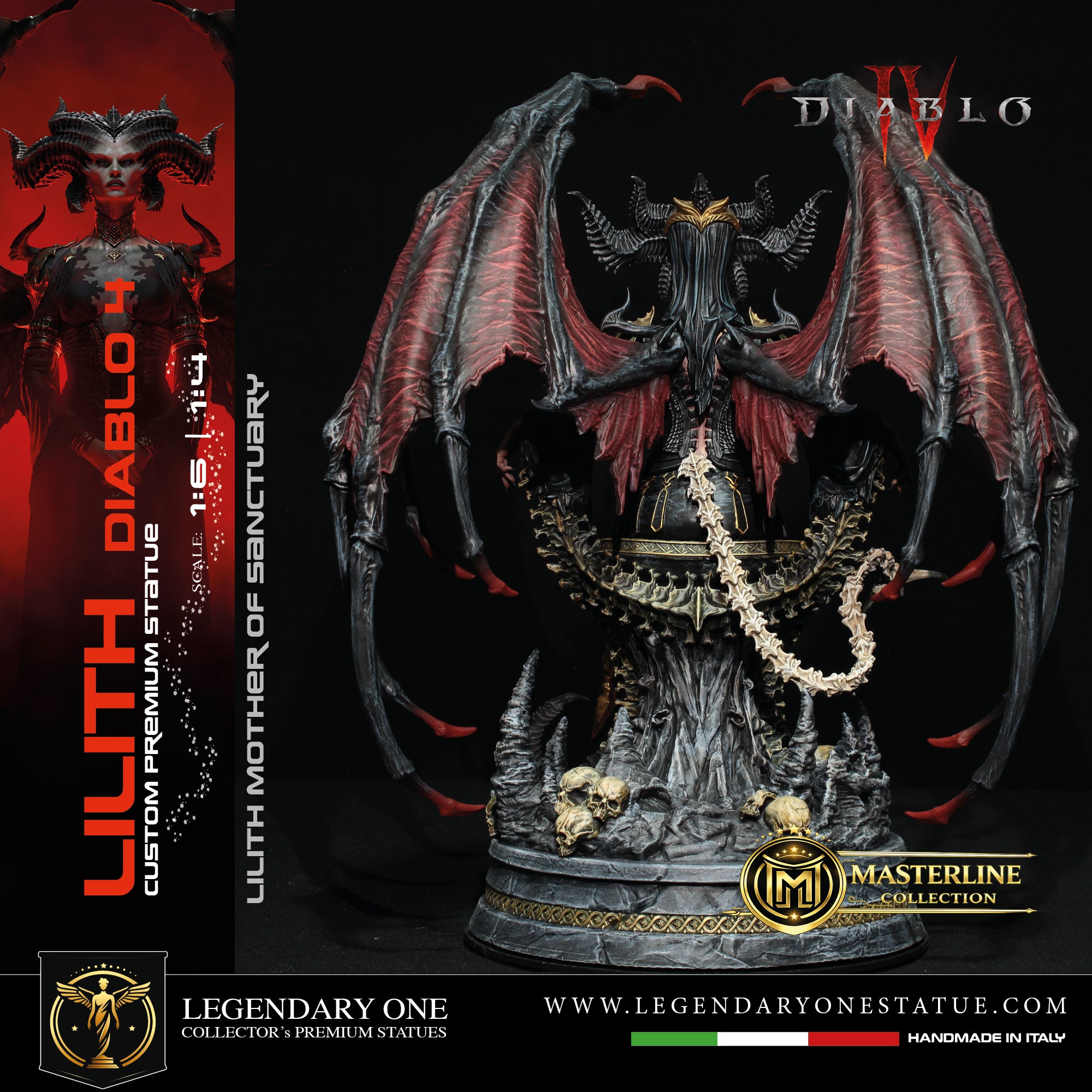 Lilith Statua da Collezione - Diablo IV Figure - Real Game Color - scala 1:6 / 1:4