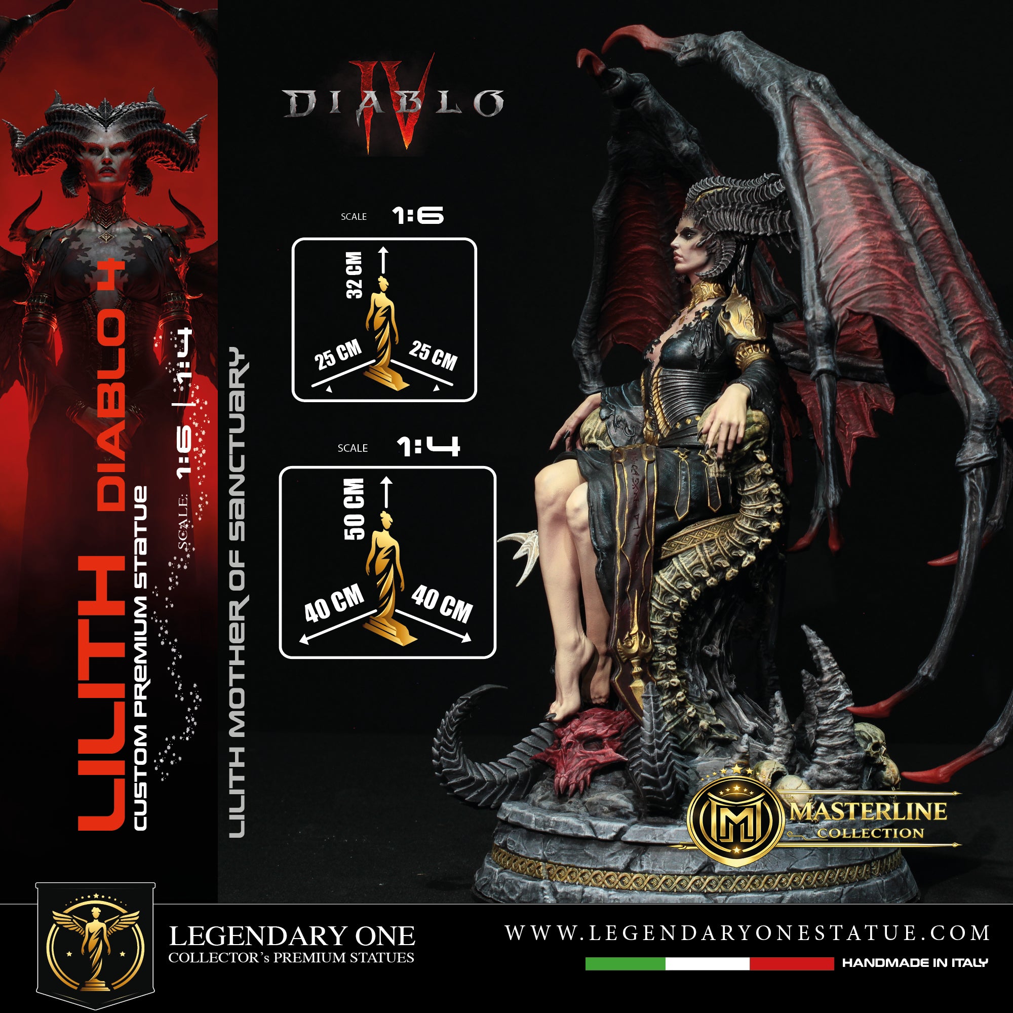 Lilith Statua da Collezione - Diablo IV Figure - Real Game Color - scala 1:6 / 1:4