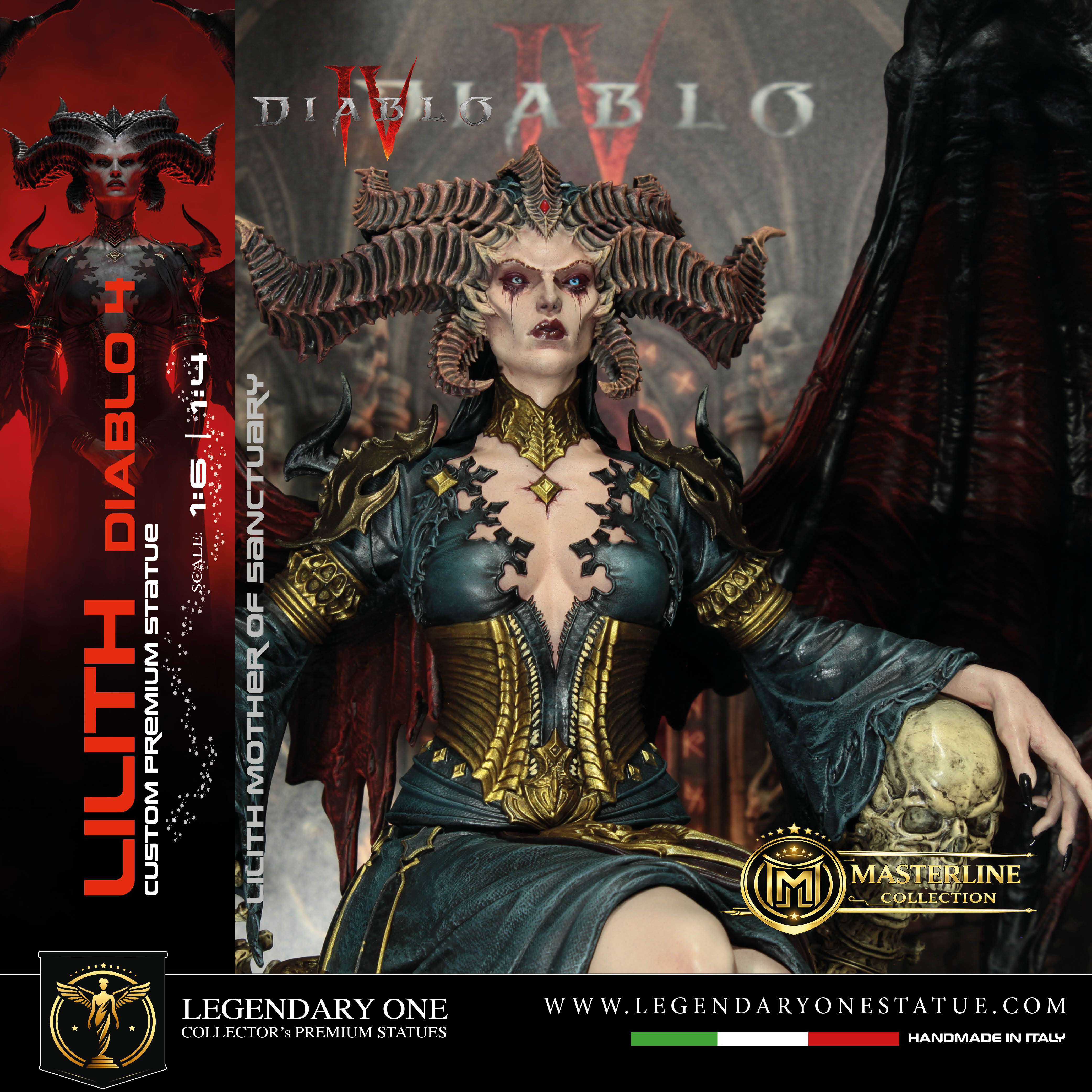 Lilith Statua da Collezione - Diablo IV Figure - Real Game Color - scala 1:6 / 1:4