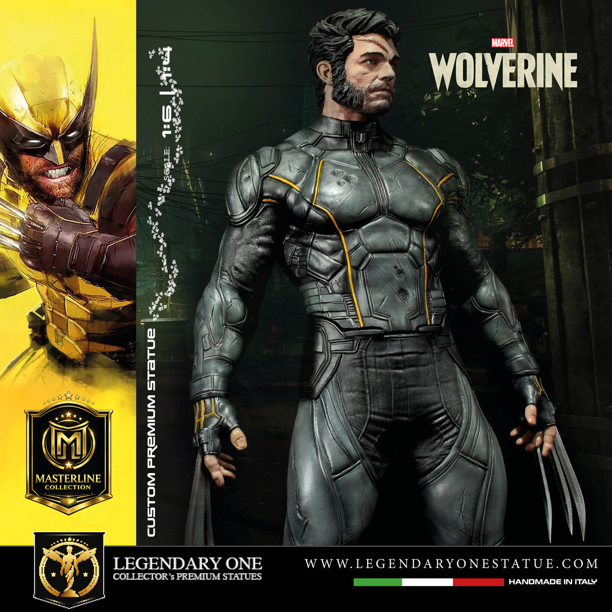 Marvel Wolverine Statua da collezione Esclusiva | Team X Tactical Suit Ed. Masterline Collection - Real Game Color | Scale 1:4 & 1:6