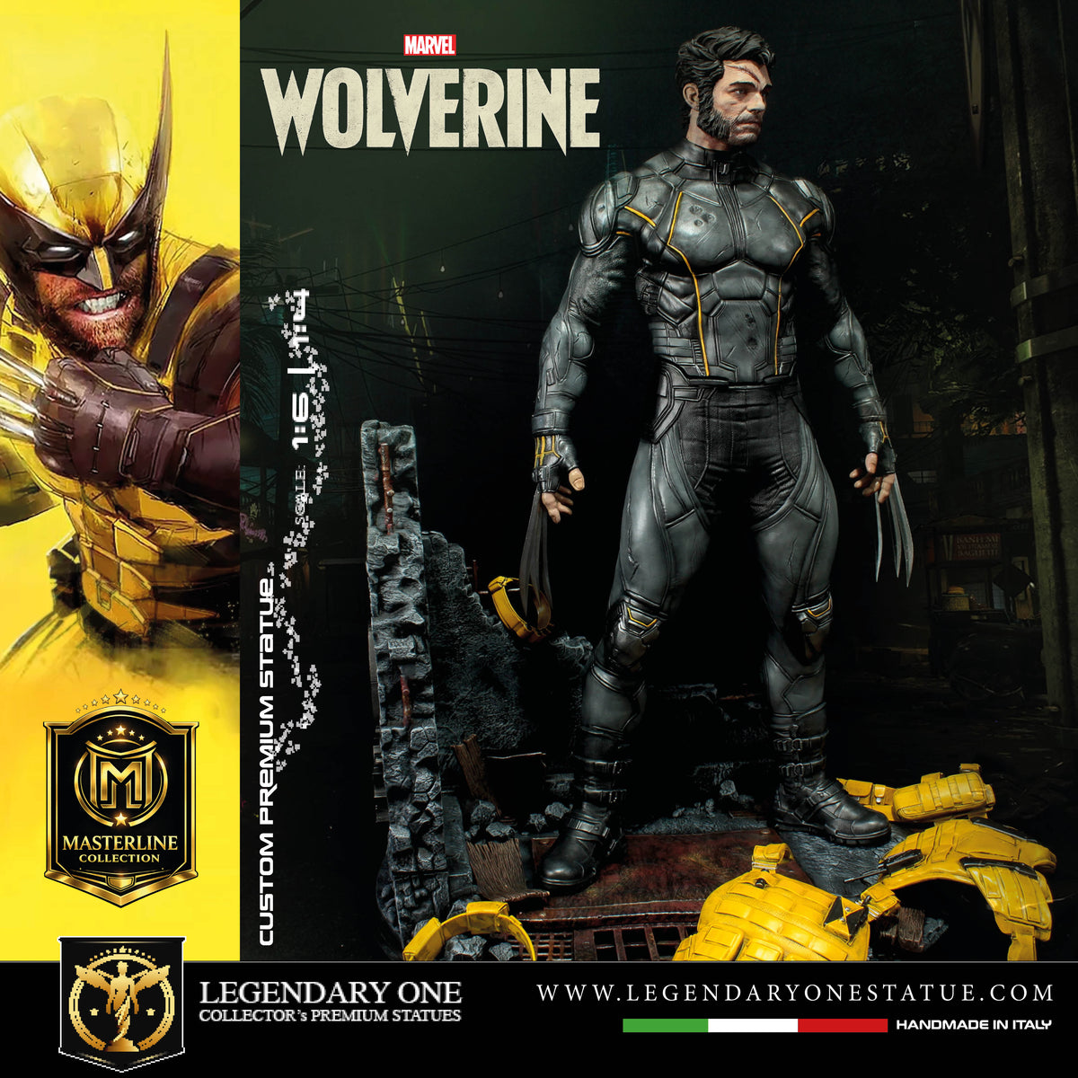 Marvel Wolverine Statua da collezione Esclusiva | Team X Tactical Suit Ed. Masterline Collection - Real Game Color | Scale 1:4 & 1:6