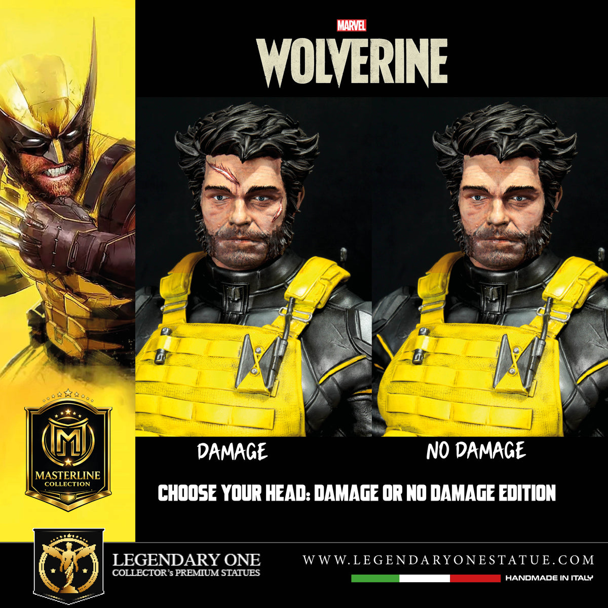 Marvel Wolverine Statua da collezione Esclusiva | Team X Tactical Suit Ed. Masterline Collection - Real Game Color | Scale 1:4 & 1:6