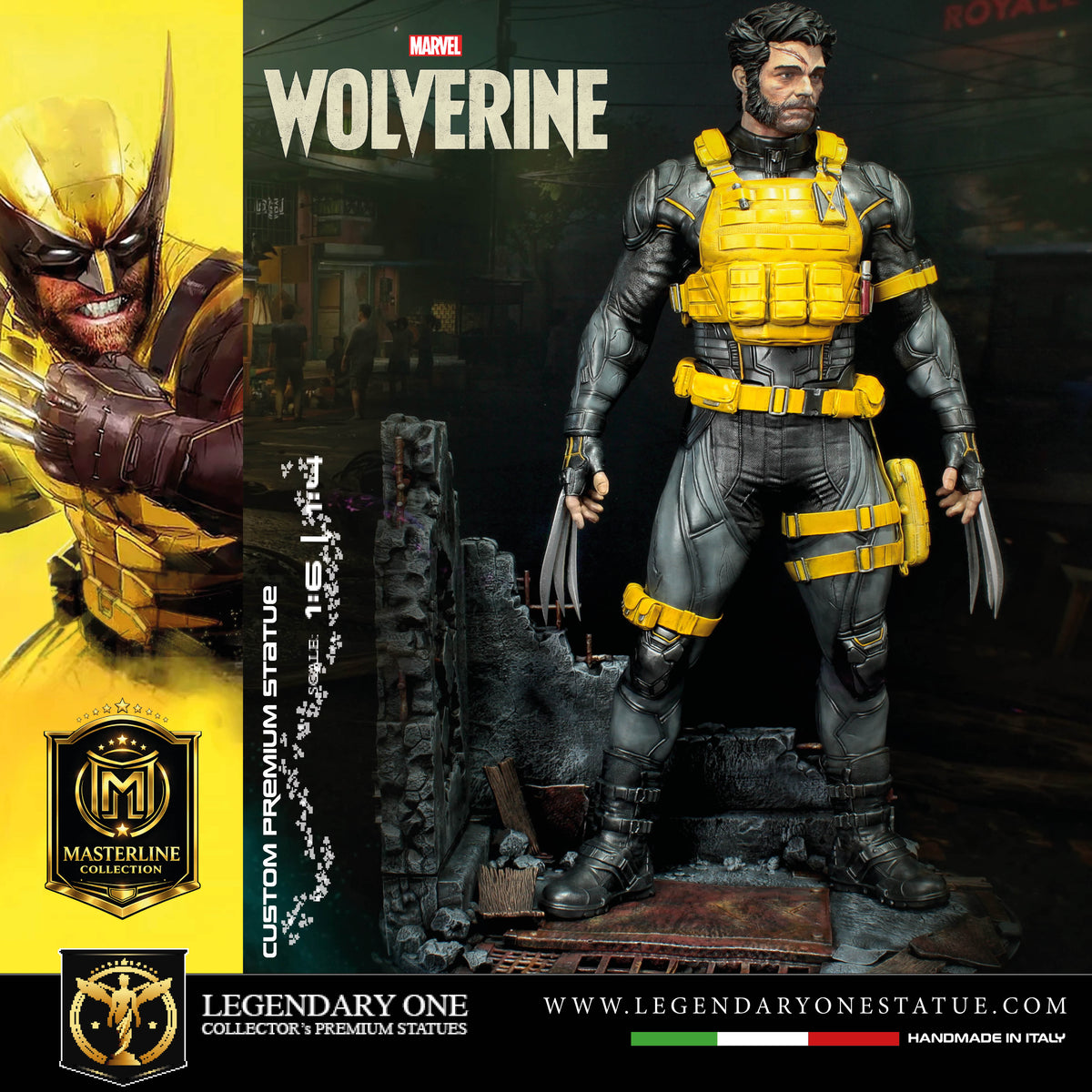Marvel Wolverine Statua da collezione Esclusiva | Team X Tactical Suit Ed. Masterline Collection - Real Game Color | Scale 1:4 & 1:6