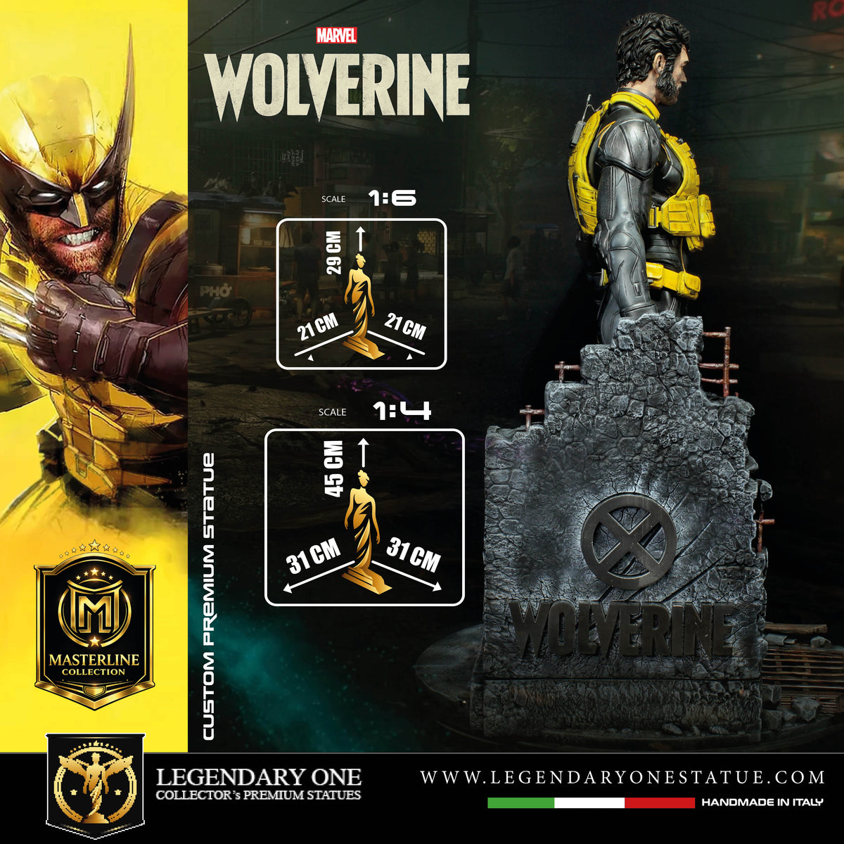 Marvel Wolverine Statua da collezione Esclusiva | Team X Tactical Suit Ed. Masterline Collection - Real Game Color | Scale 1:4 & 1:6