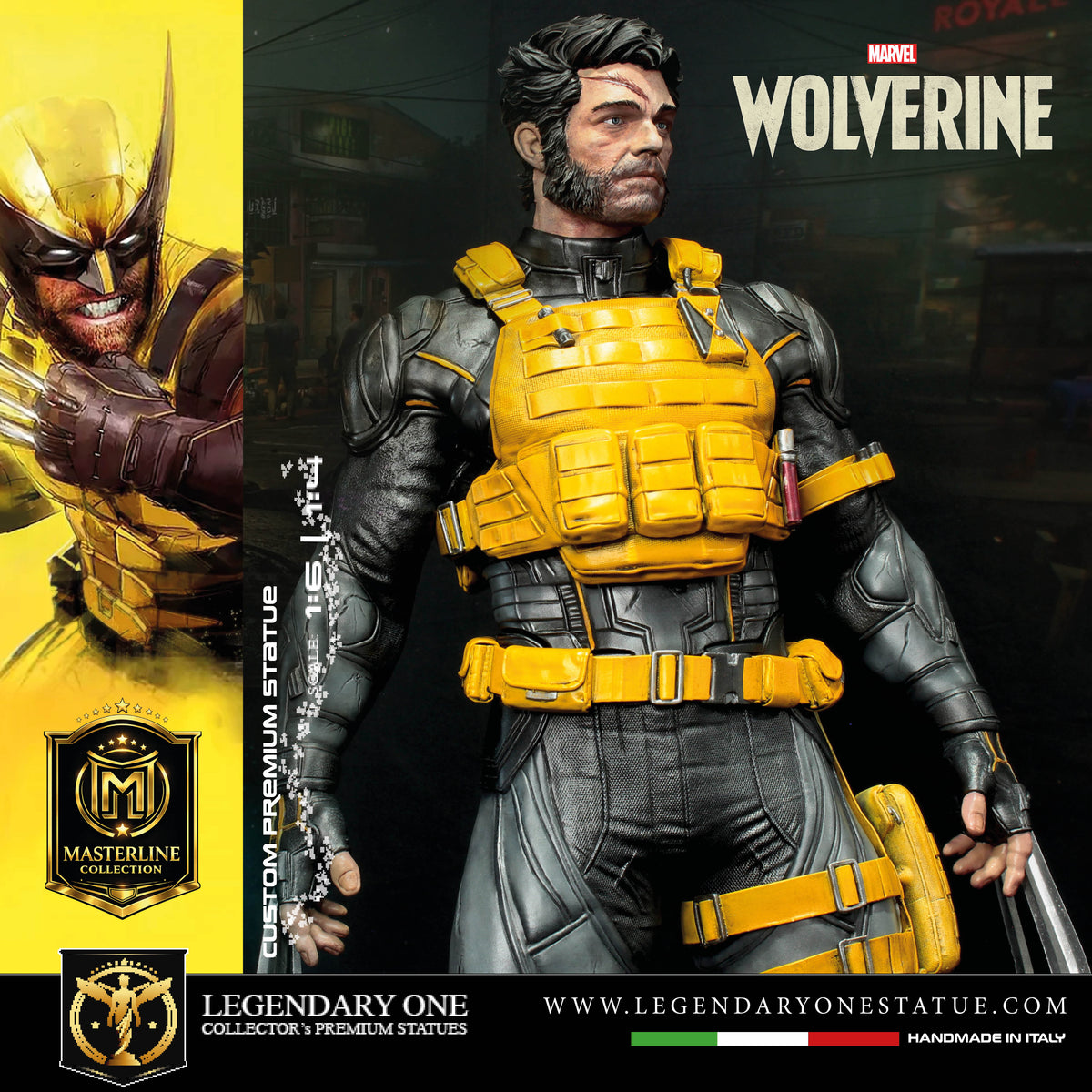 Marvel Wolverine Statua da collezione Esclusiva | Team X Tactical Suit Ed. Masterline Collection - Real Game Color | Scale 1:4 & 1:6