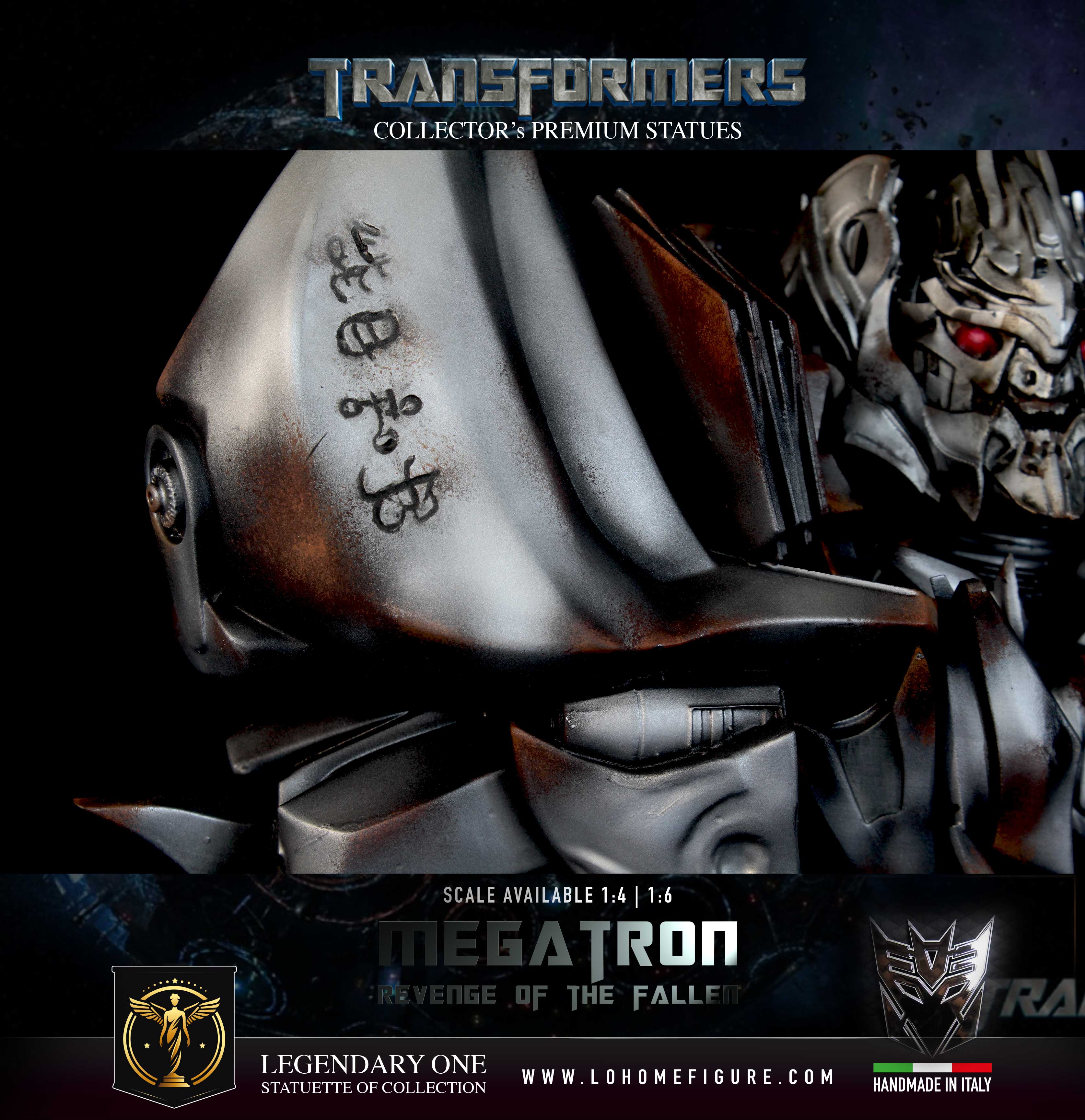 Megatron Collectible Statue - Transformers Revenge of the Fallen – Real Movie Color – Transformers Figure Statue da Collezione - Scala 1:4 / 1:6