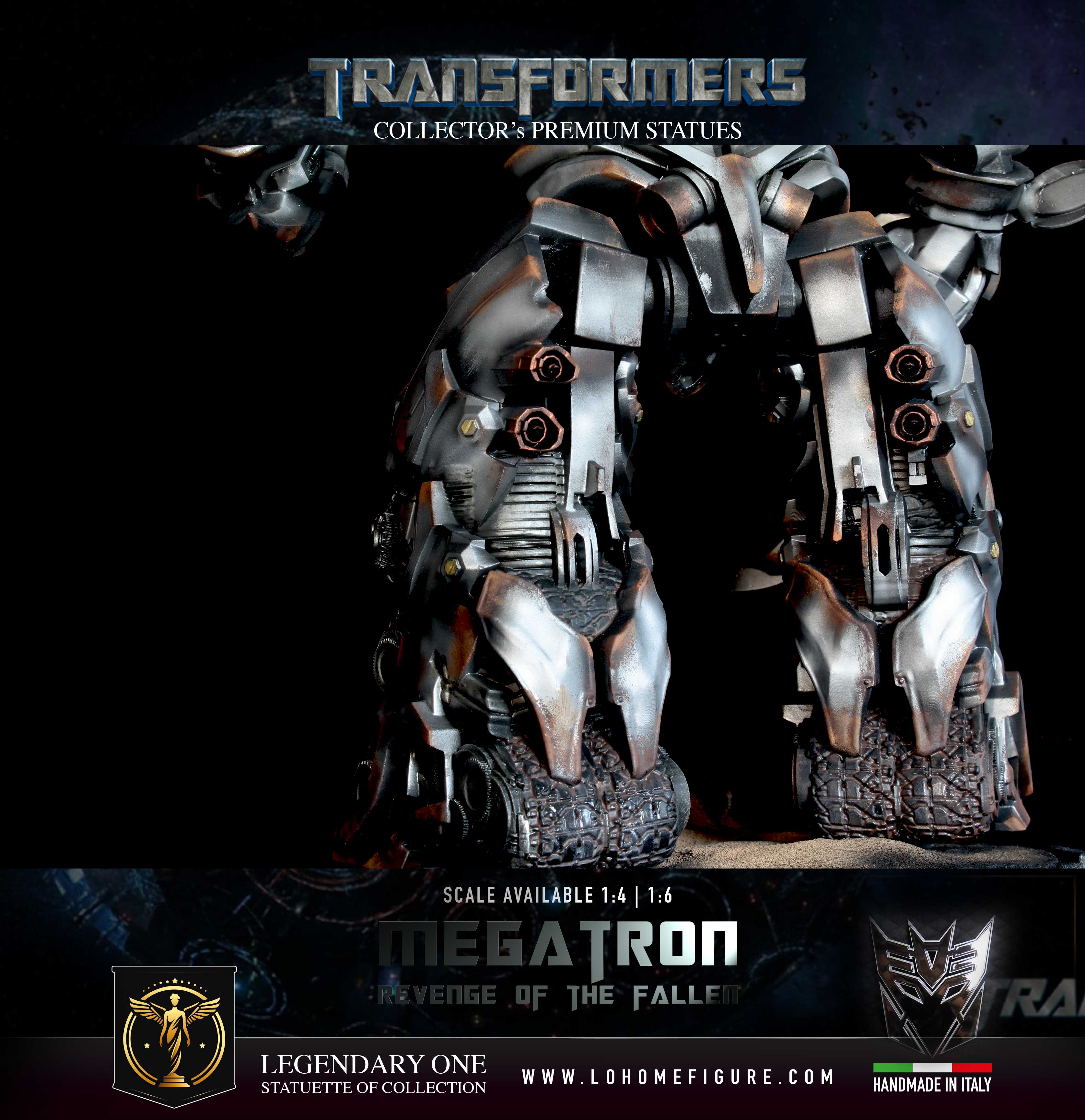Megatron Collectible Statue - Transformers Revenge of the Fallen – Real Movie Color – Transformers Figure Statue da Collezione - Scala 1:4 / 1:6