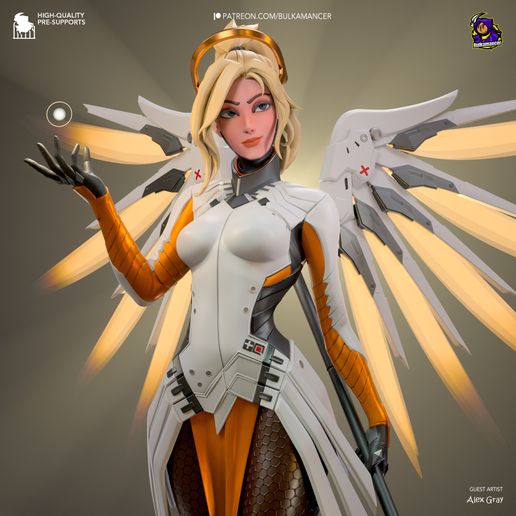 Mercy Overwatch statua da collezione IceBreaker Series
