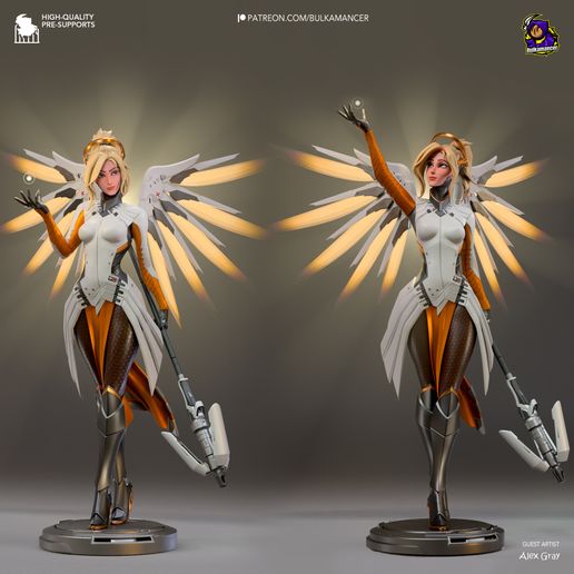 Mercy Overwatch statua da collezione IceBreaker Series