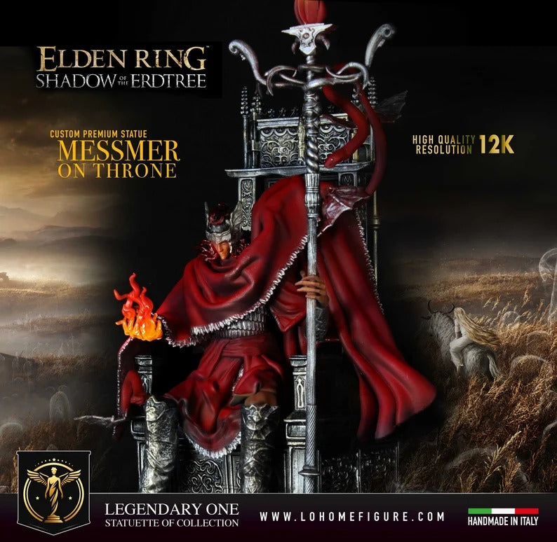 Messmer Figure, Elden Ring Shadow of the Erdtree Statue, Messmer on Throne Elden Ring Figure, Elden Ring Collector Custom Figure 12K