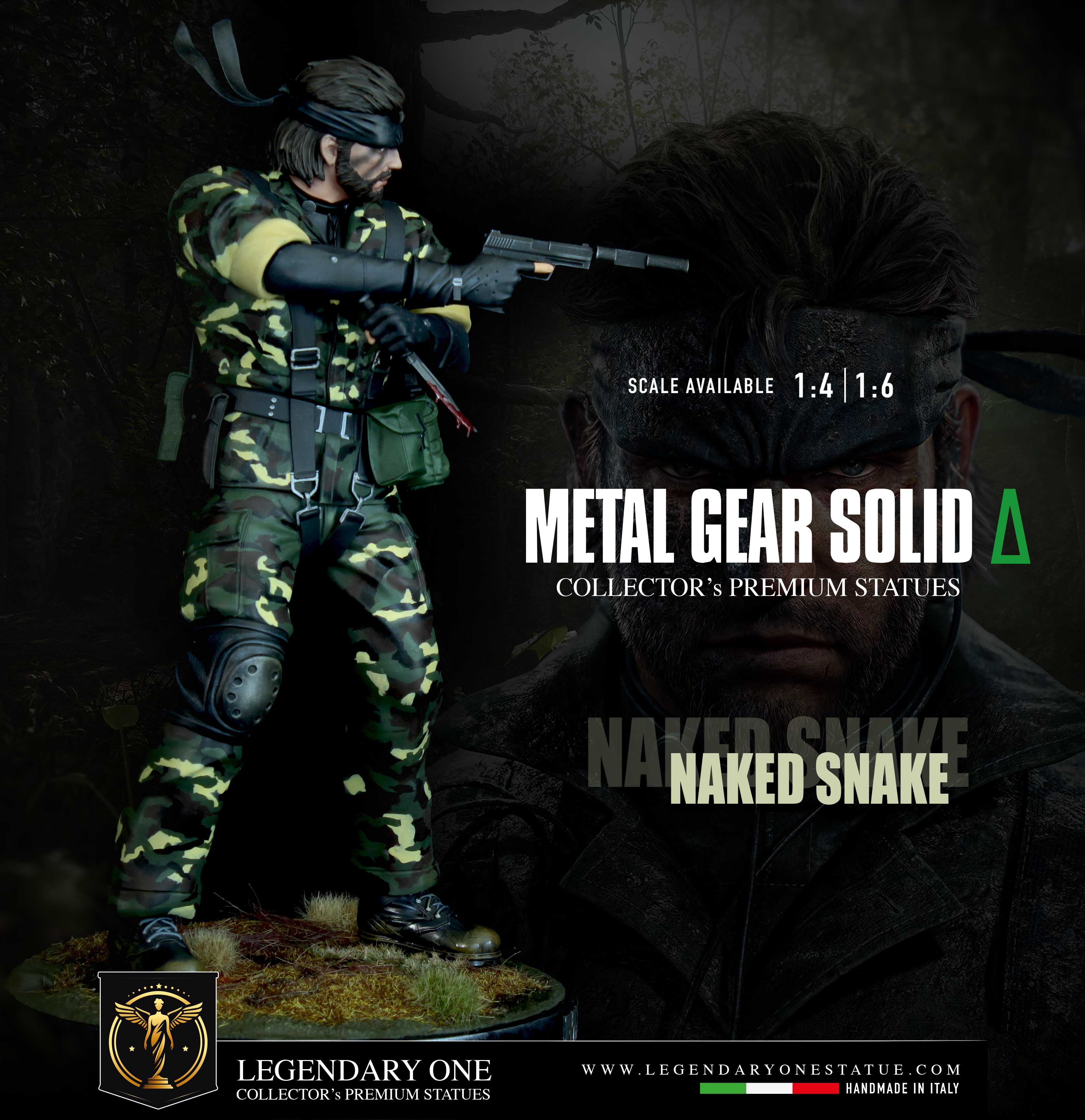 Metal Gear Solid Delta Figure - Naked Snake Statua da collezione -  Real Game Color - Big Boss Collector Limited Edition - scala 1:4