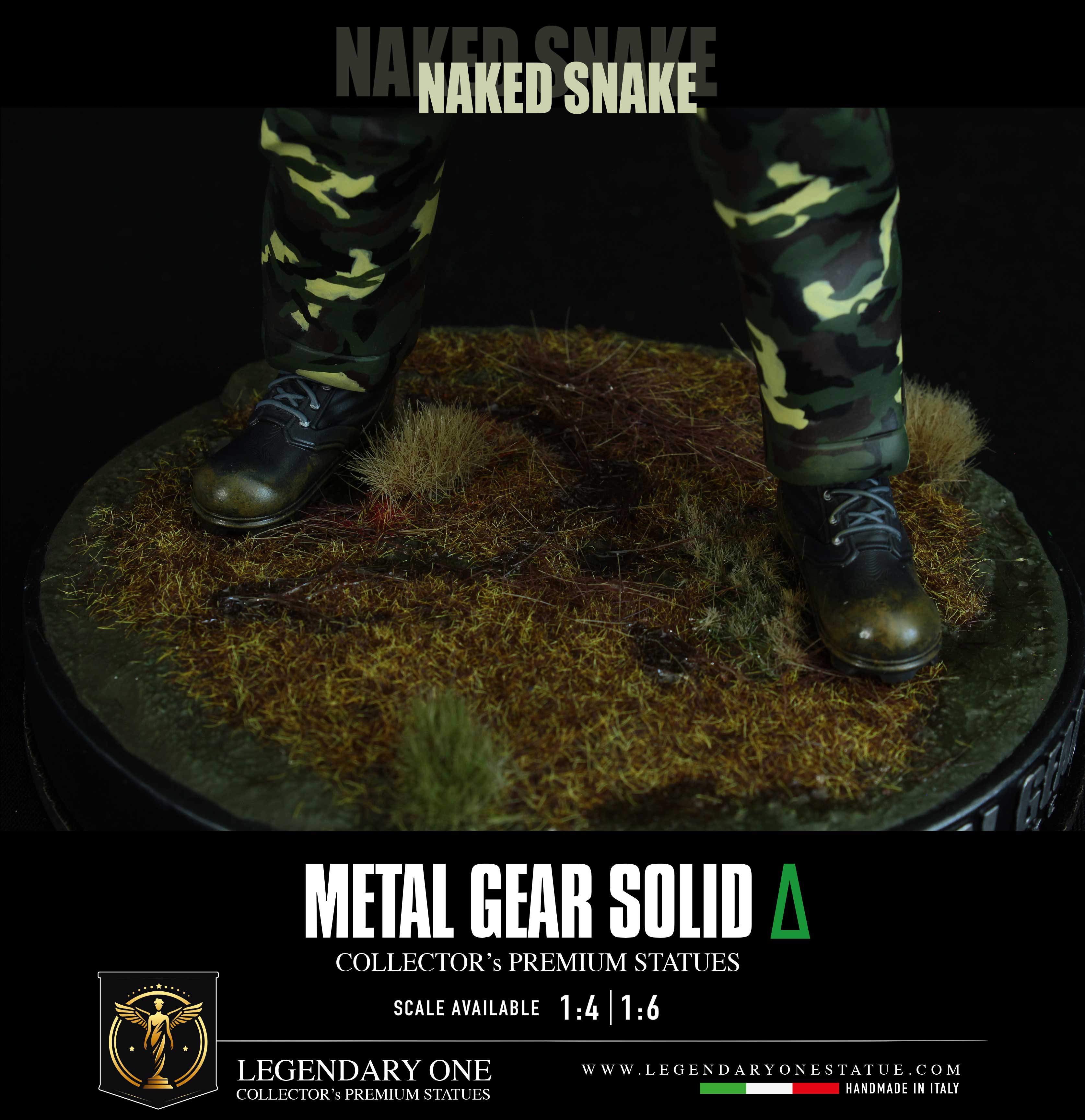 Metal Gear Solid Delta Figure - Naked Snake Statua da collezione -  Real Game Color - Big Boss Collector Limited Edition - scala 1:4