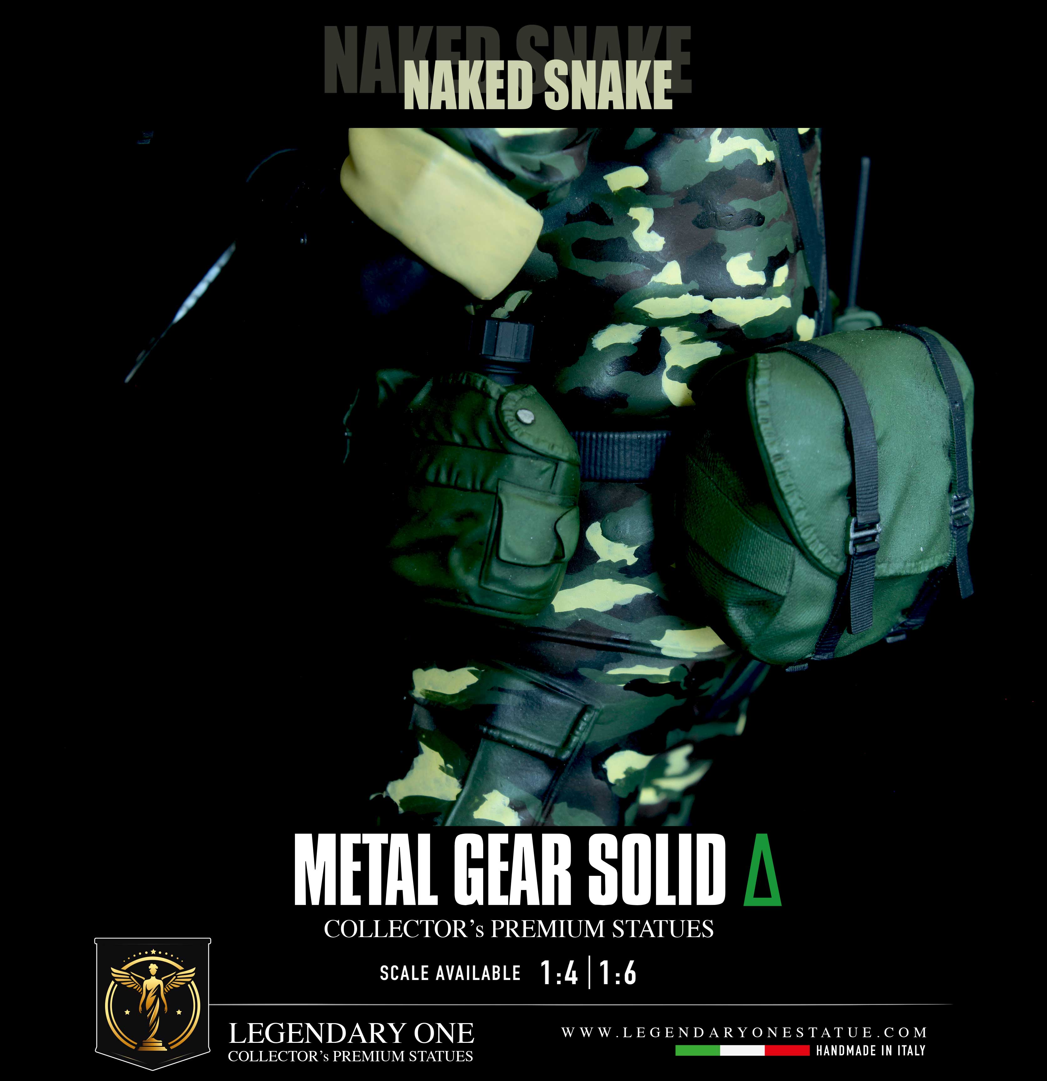 Metal Gear Solid Delta Figure - Naked Snake Statua da collezione -  Real Game Color - Big Boss Collector Limited Edition - scala 1:4