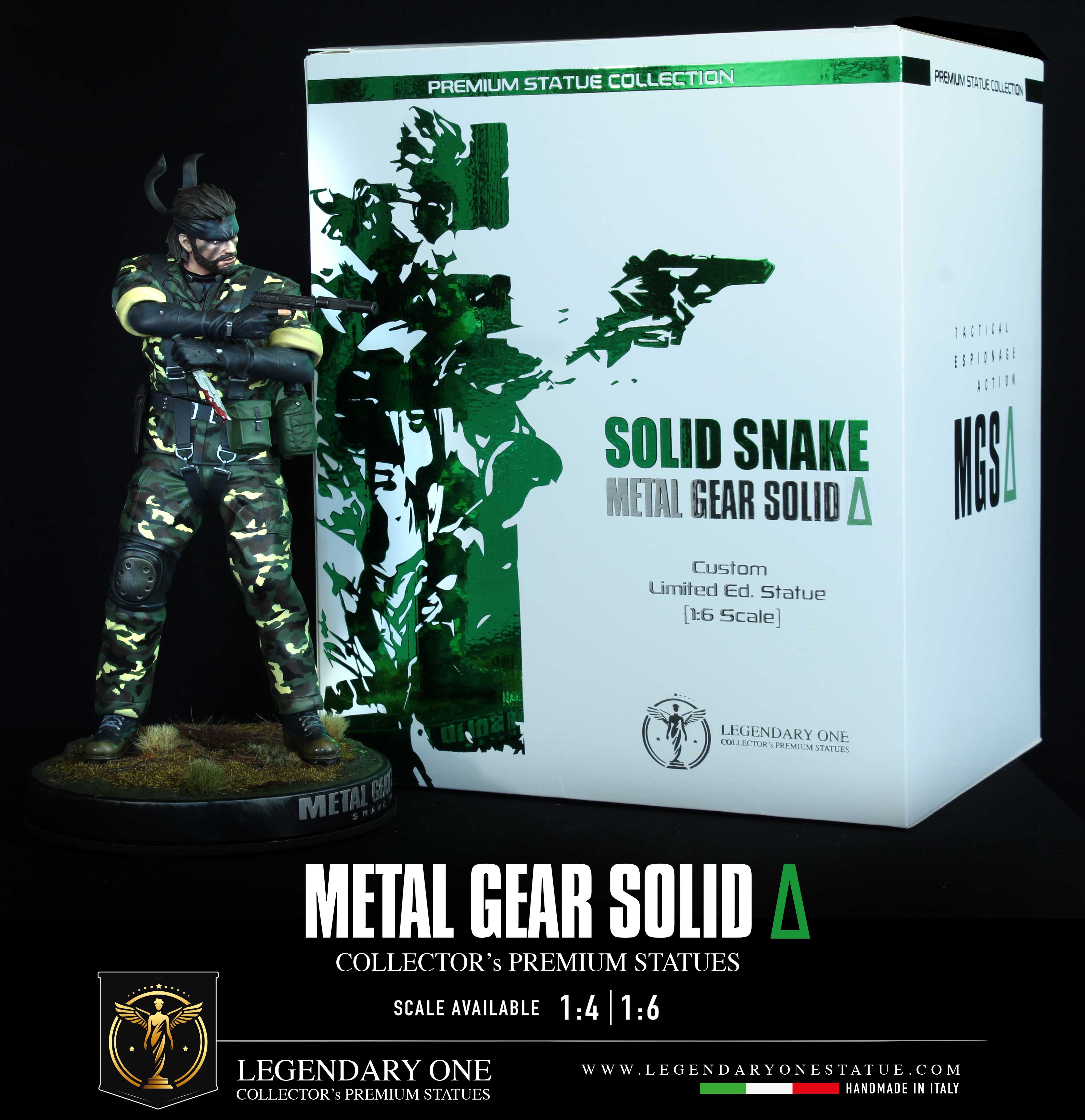 Metal Gear Solid Delta Figure - Naked Snake Statua da collezione -  Real Game Color - Big Boss Collector Limited Edition - scala 1:4