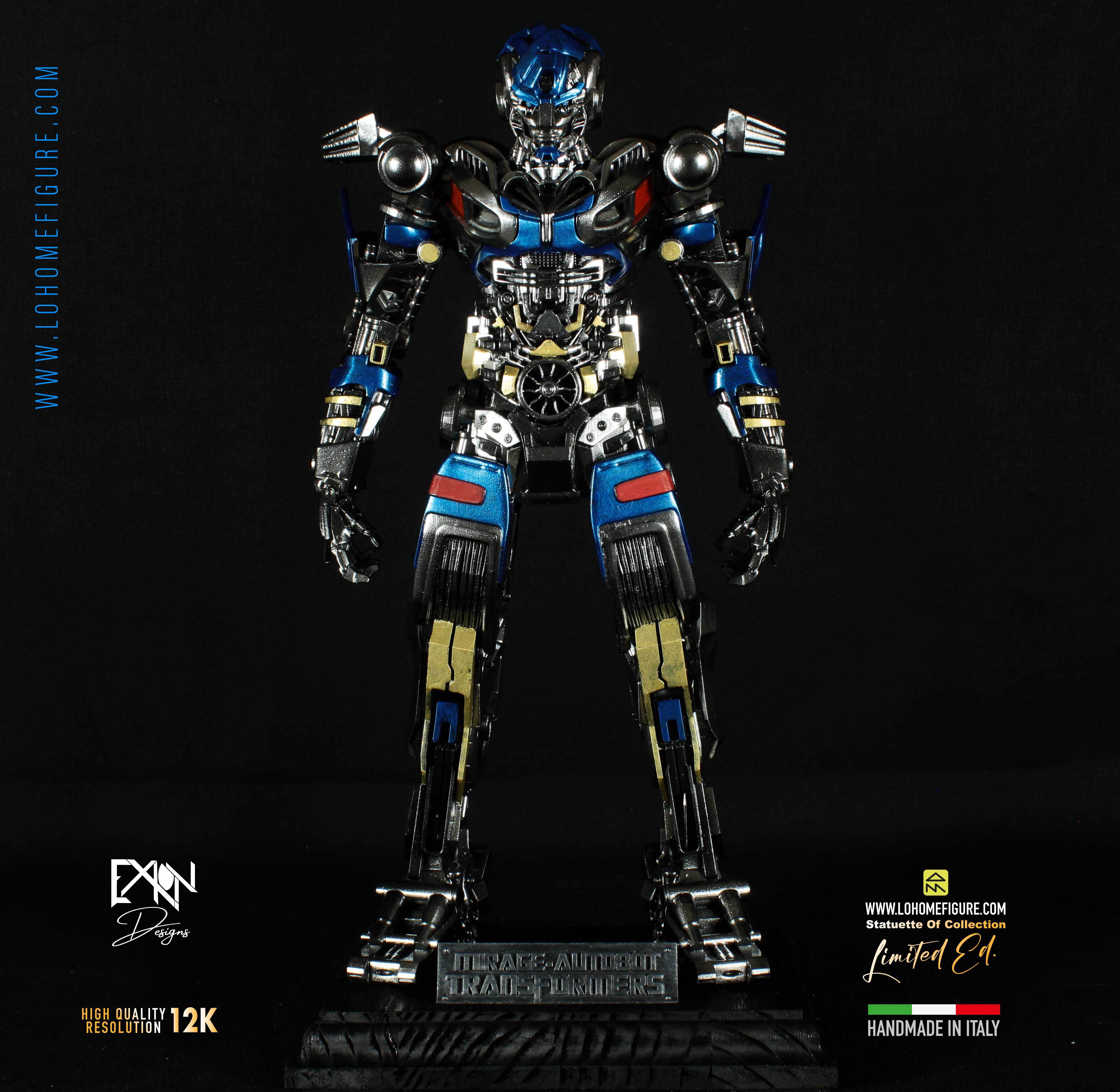 Mirage Statua da collezione - Transformers Figure esclusiva Real Cinematic Color - scala 1:6