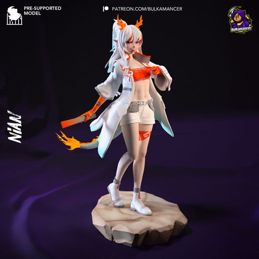 Nian Arknights statua da collezione IceBreaker Series