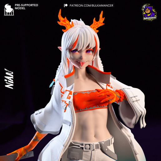 Nian Arknights statua da collezione IceBreaker Series