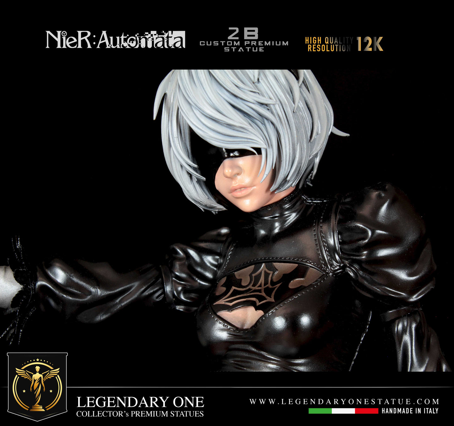 2B Nier Automata figure, Statua di Nier Automata Custom Figurine Premium Statue, NieR Automata Real Game Color High Res. 12k Scala 1:4