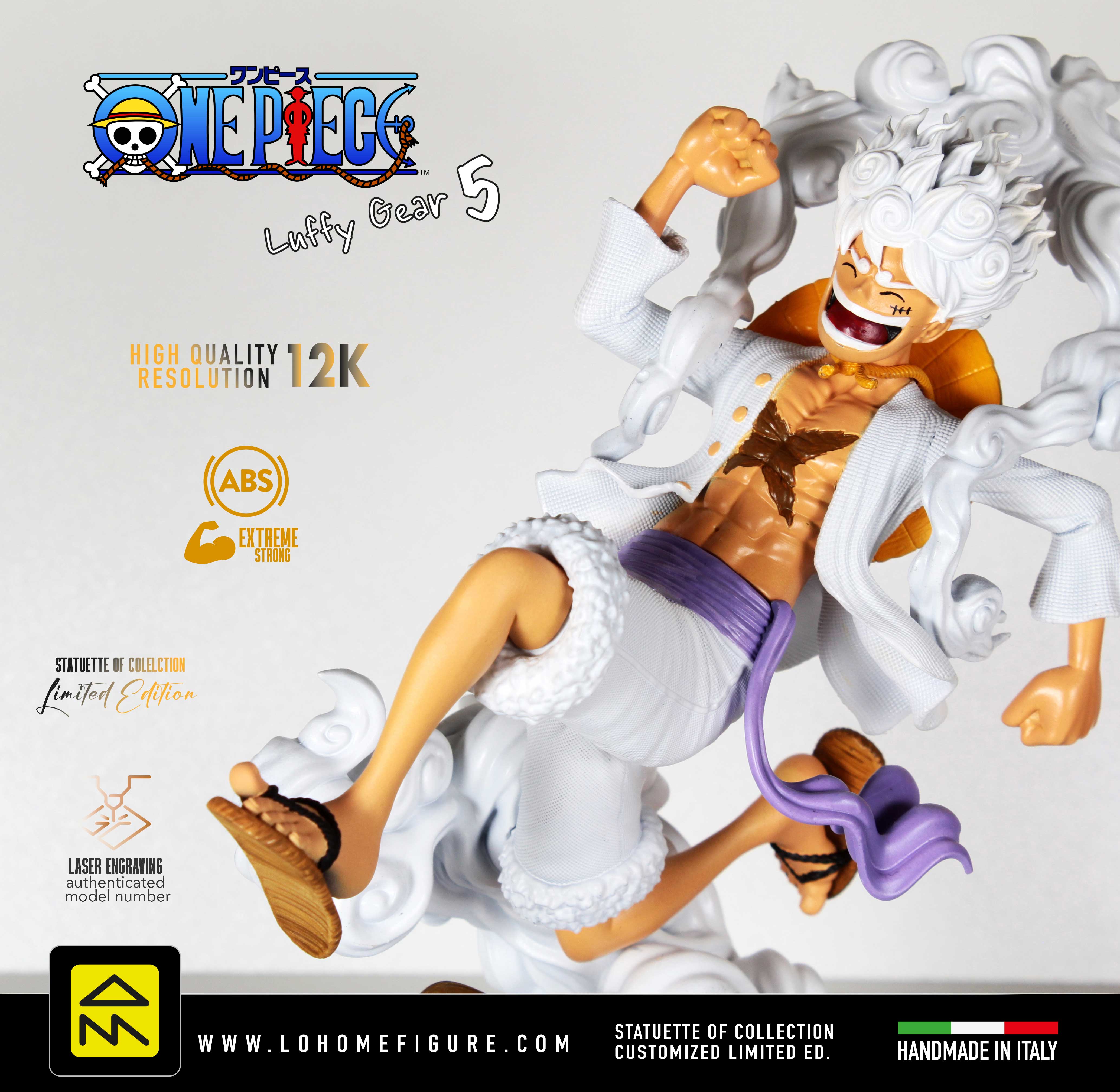 Luffy Statua da Collezione - One Piece Figure Real Color - Gear 5 Edition - scala 1:8