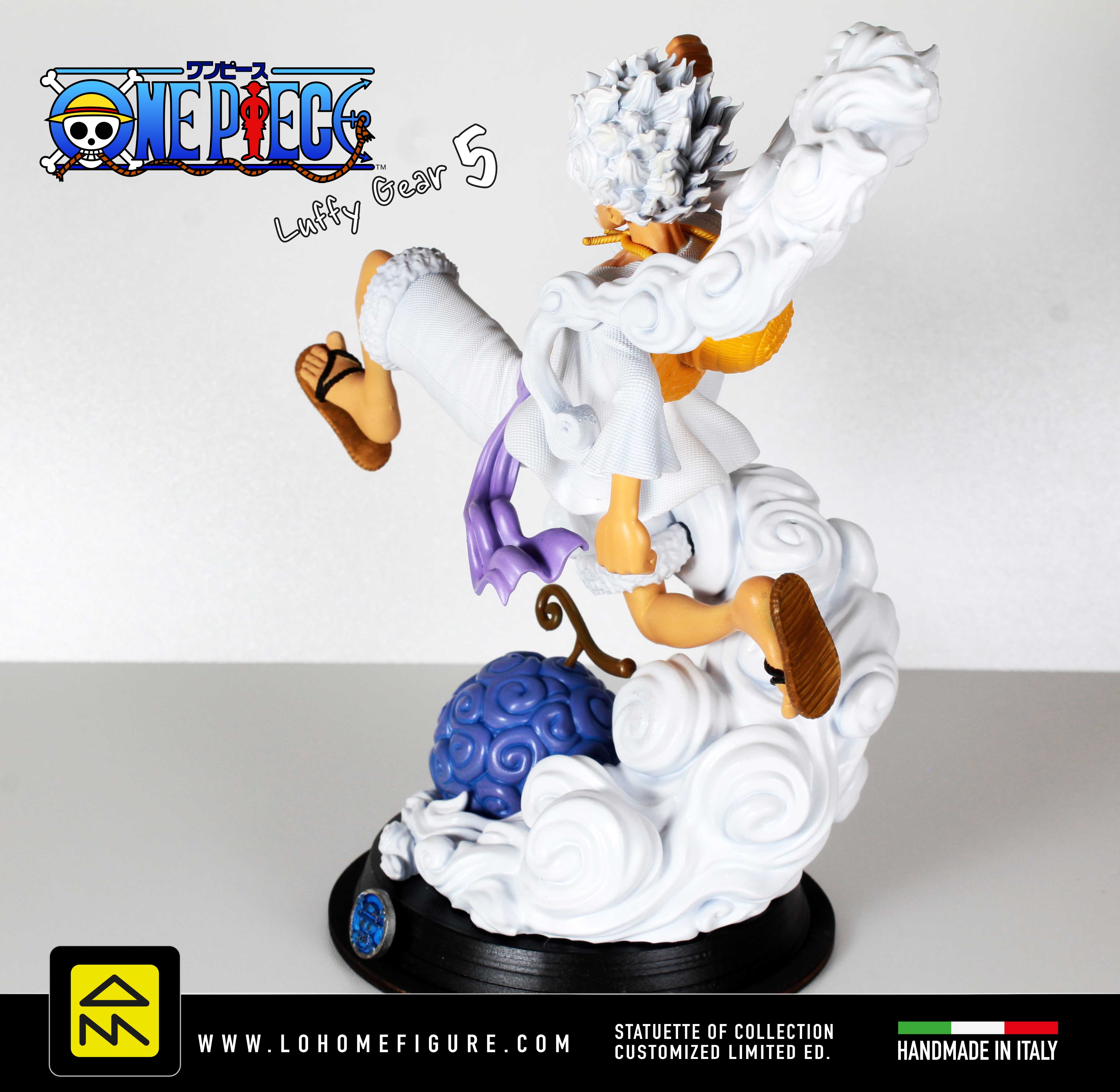 Luffy Statua da Collezione - One Piece Figure Real Color - Gear 5 Edition - scala 1:8
