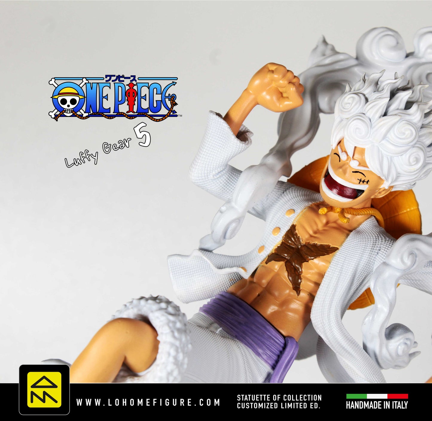 Statua Luffy Gear 5 - One Piece Action Figure Dipinta a Mano - Collezione Alta Risoluzione 12k - Regalo per Fan Anime e Manga One Piece