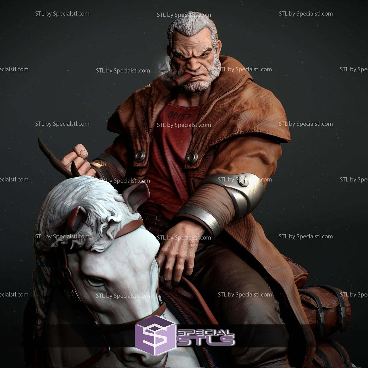Old Man Logan Wolverine On Horse X-Men statua da collezione IceBreaker Series