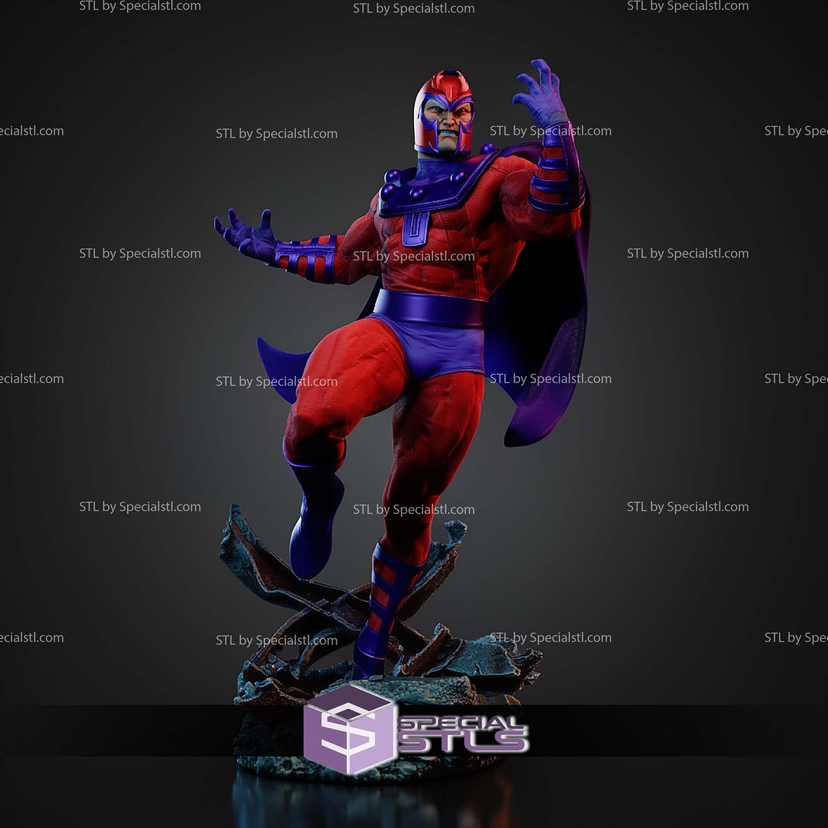 Magneto Classic Comic X-Men statua da collezione IceBreaker Series vista alternativa