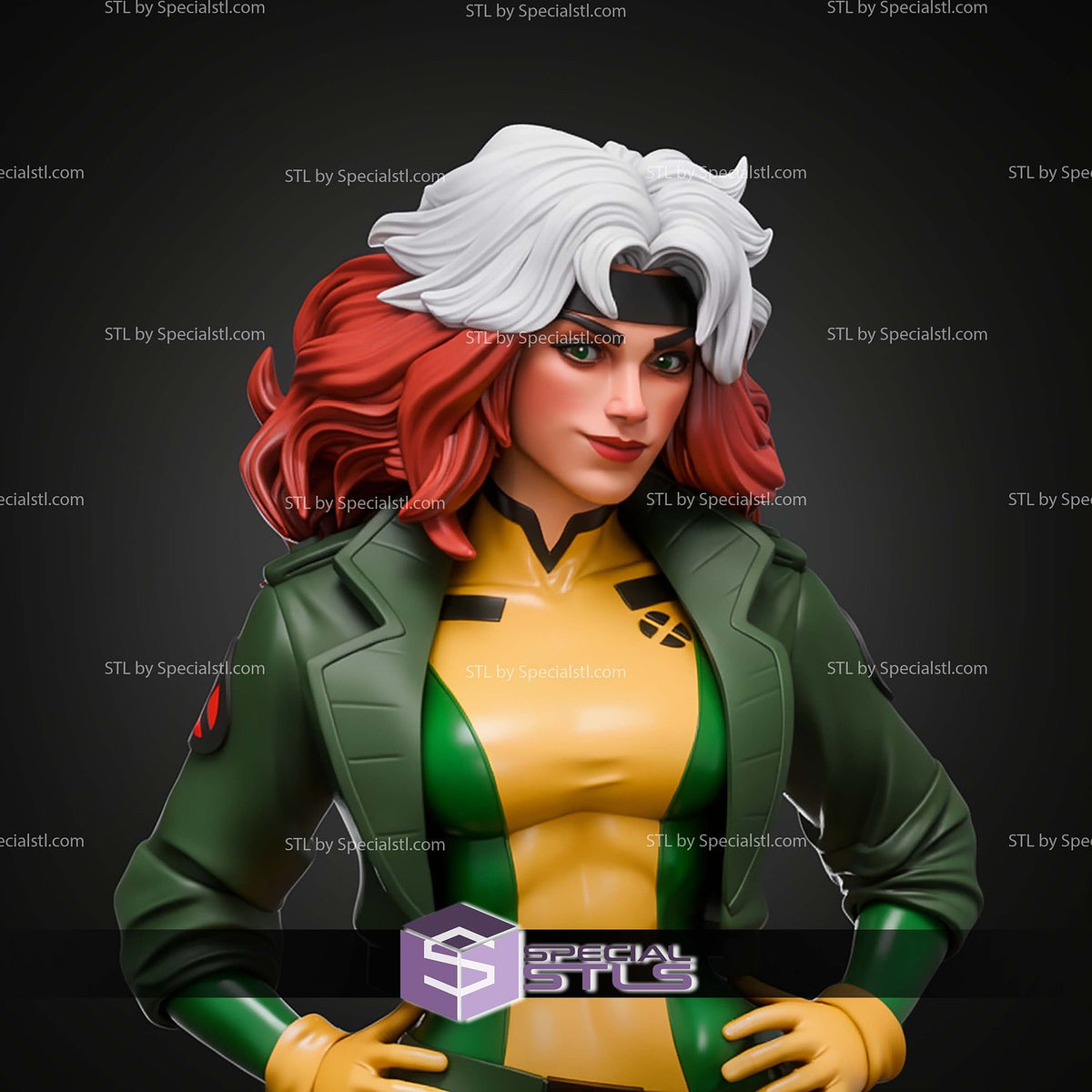 Rogue X-Men dettaglio statua da collezione 3