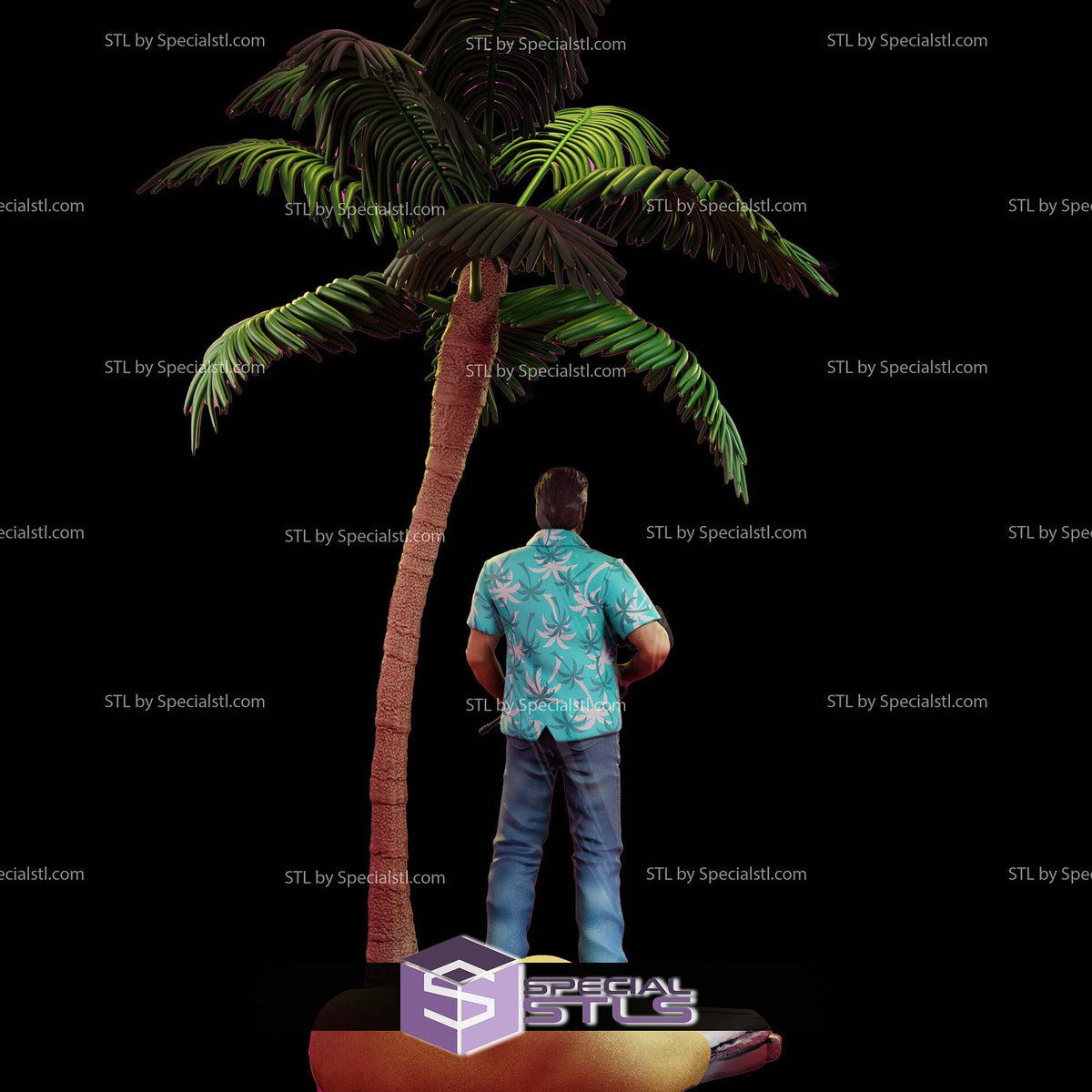 Tommy Vercetti GTA Vice City dettaglio statua da collezione 3