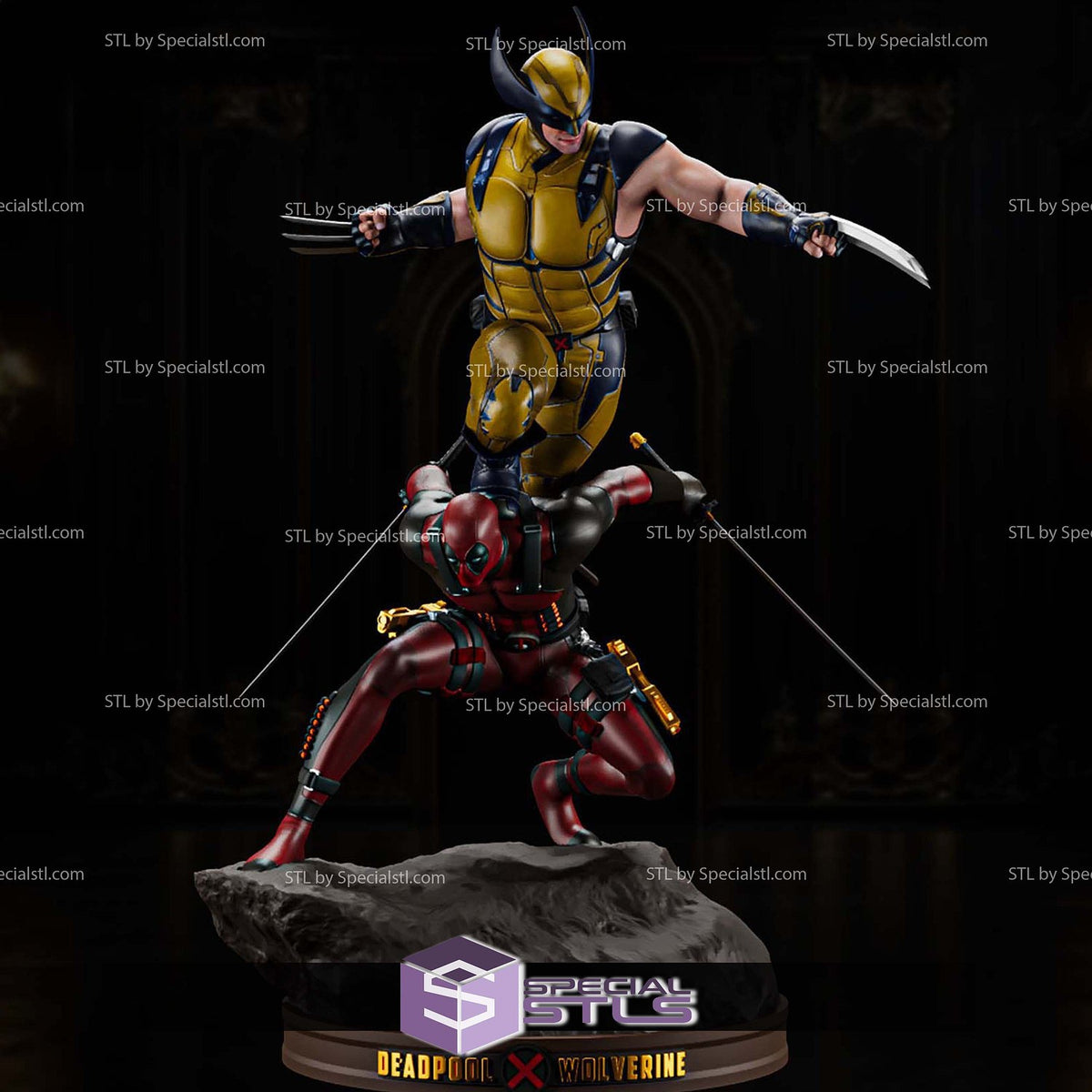 Deadpool and Wolverine New Diorama Marvel statua da collezione IceBreaker Series