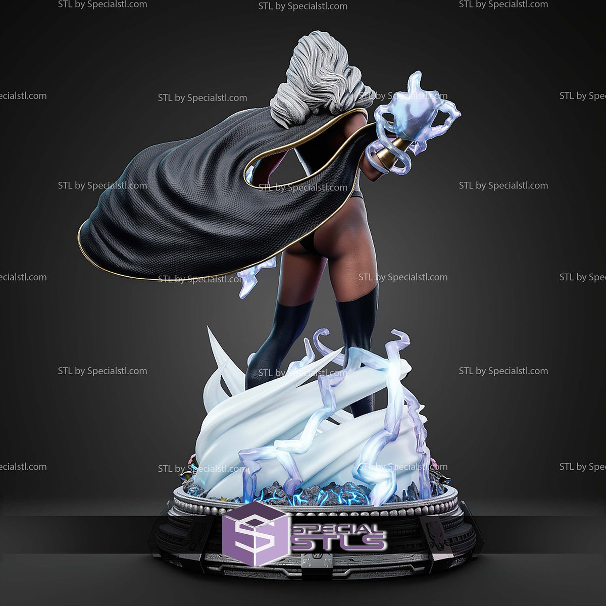 Storm Black Panther Base X-Men statua da collezione IceBreaker Series vista alternativa