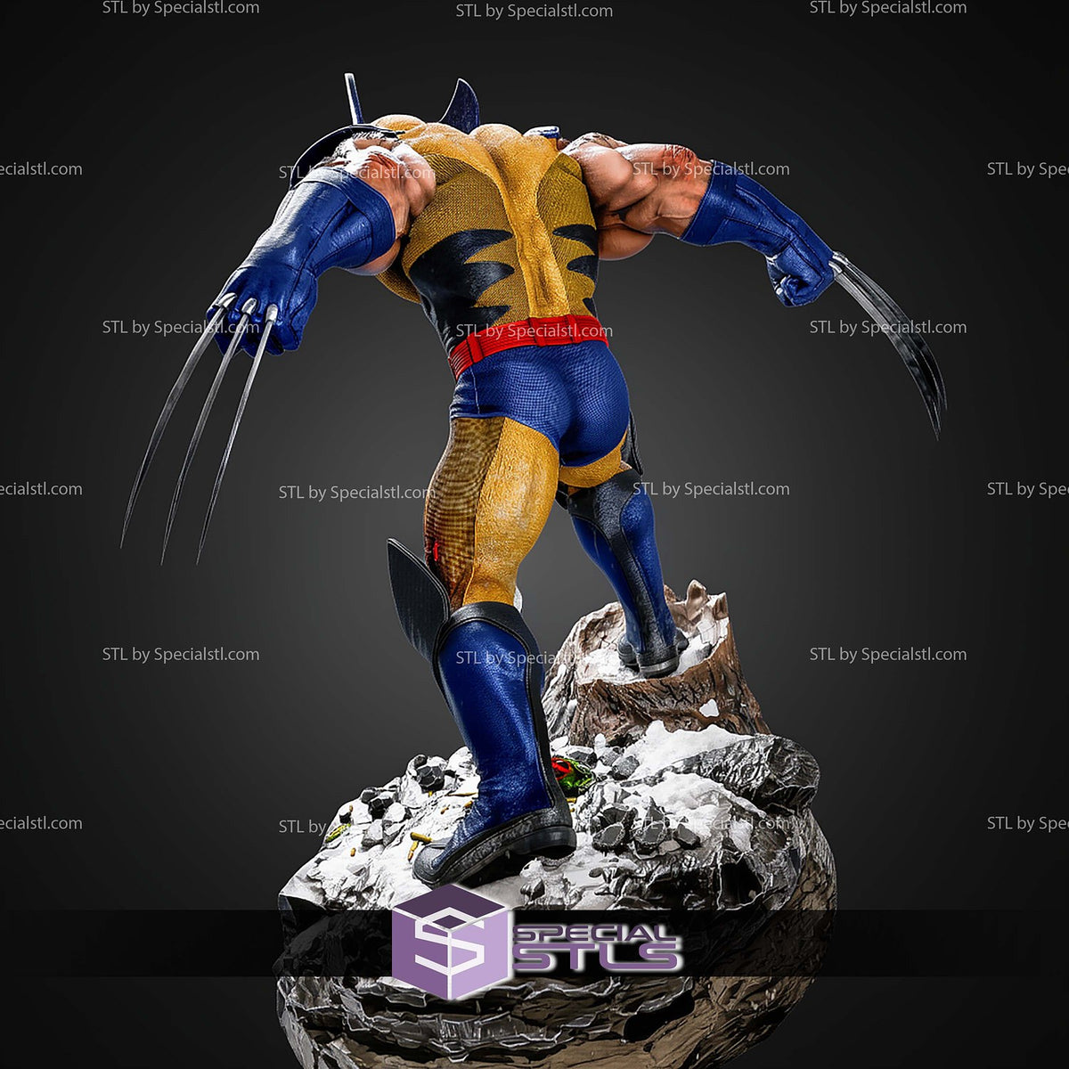 Wolverine Attack Winter X-Men dettaglio statua da collezione 4