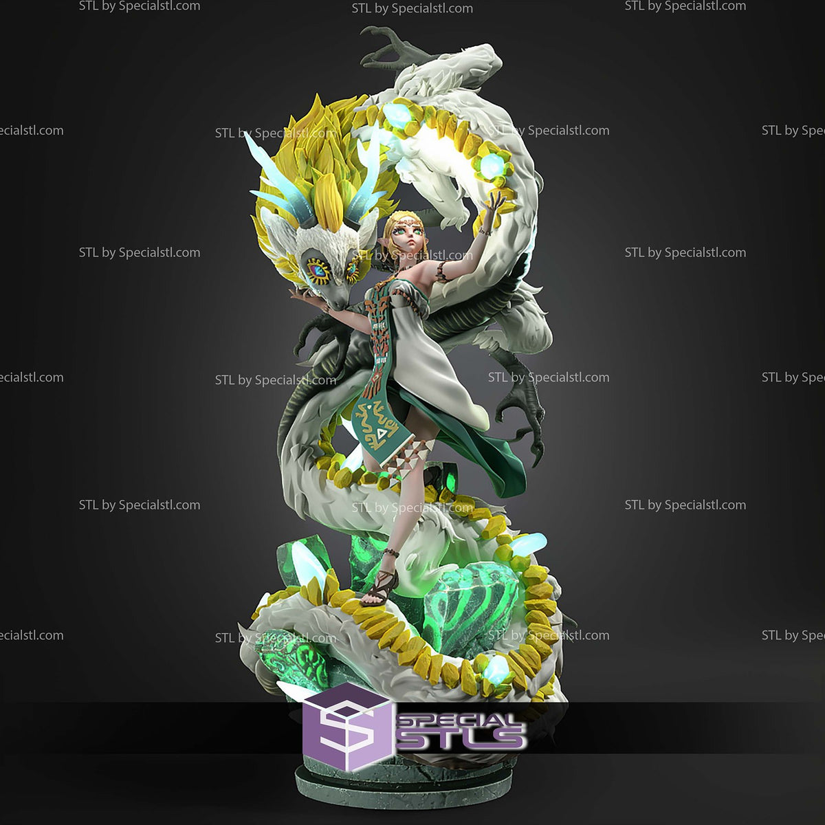 Zelda Light Dragon The Legend of Zelda dettaglio statua da collezione 4
