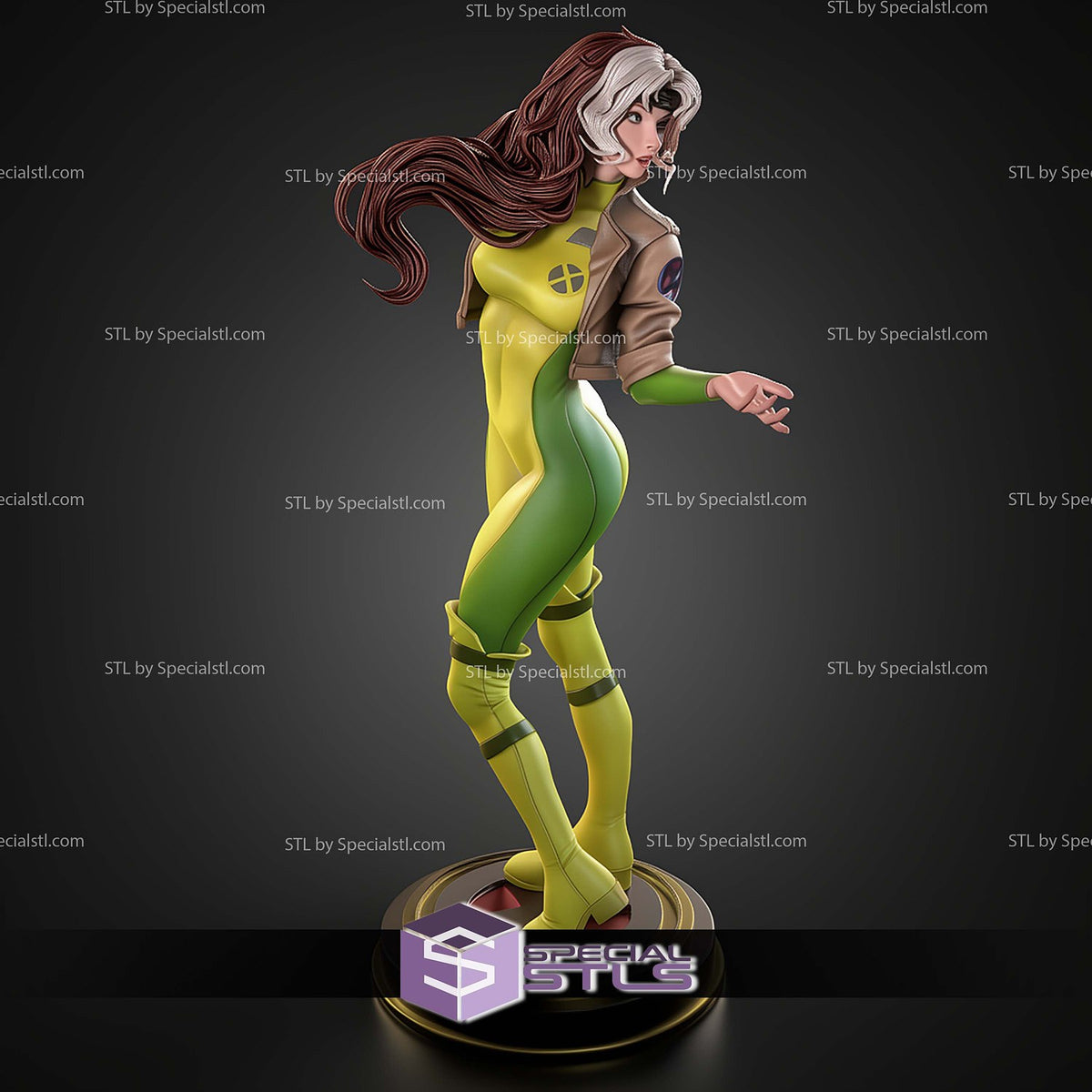 Rogue Beautiful X-Men dettaglio statua da collezione 3