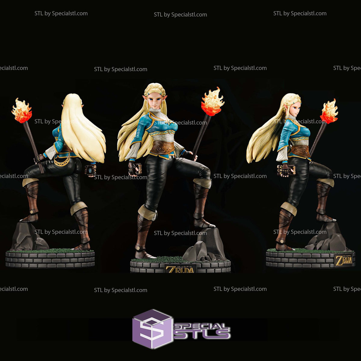 Princess Zelda and Torch The Legend of Zelda dettaglio statua da collezione 4