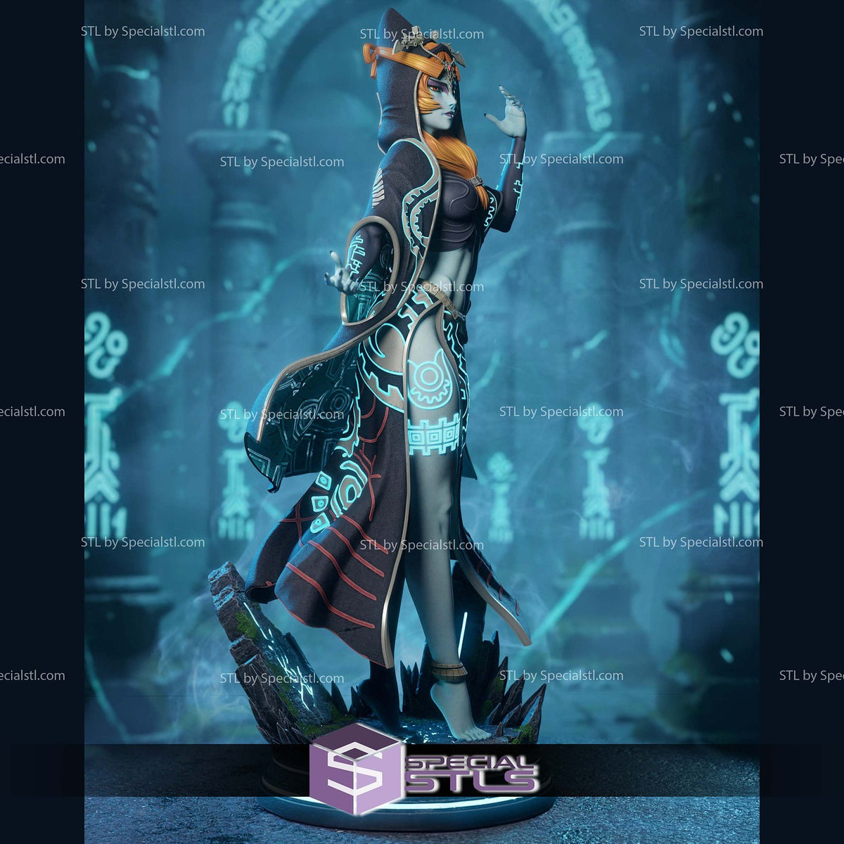 Midna The Legend of Zelda statua da collezione IceBreaker Series vista alternativa