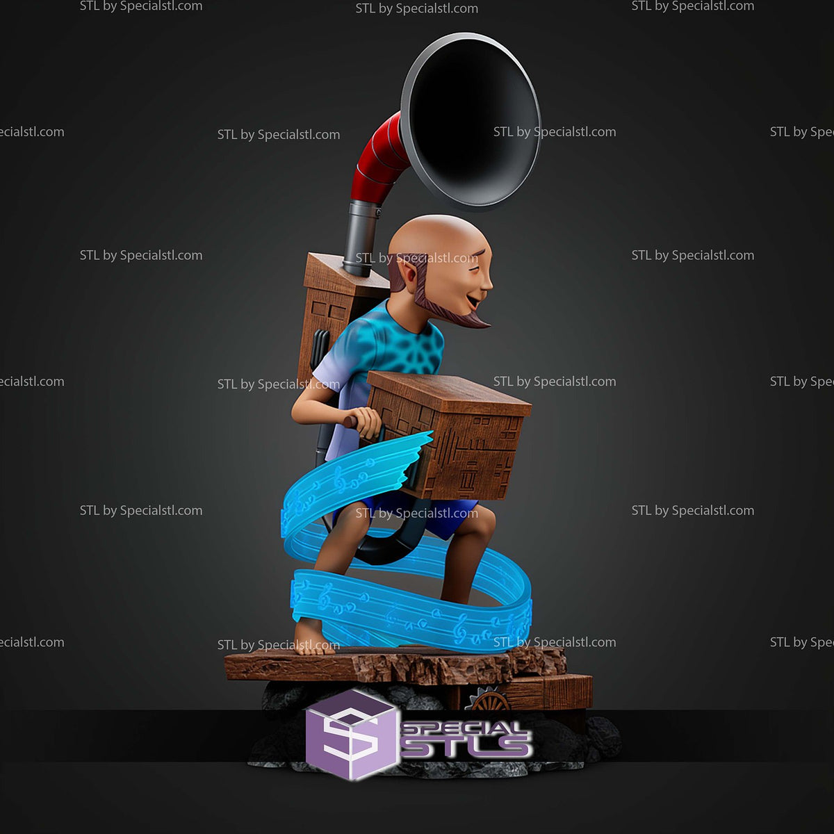 Phonograph Man Guruguru The Legend of Zelda statua da collezione IceBreaker Series vista alternativa