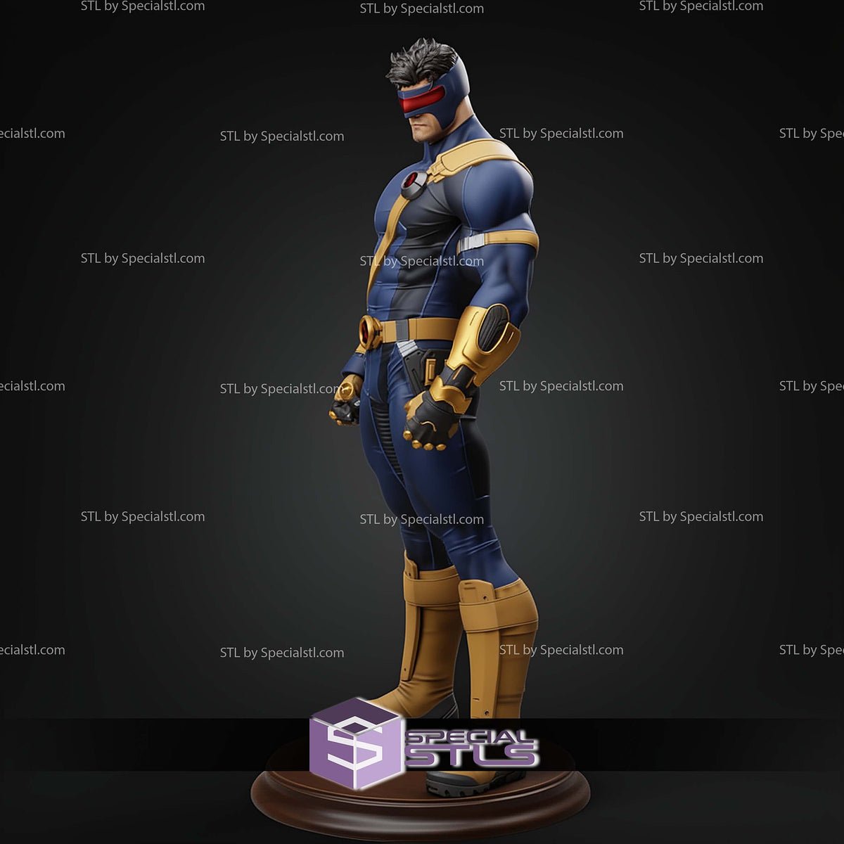 Vigilante Cyclops X-Men dettaglio statua da collezione 3
